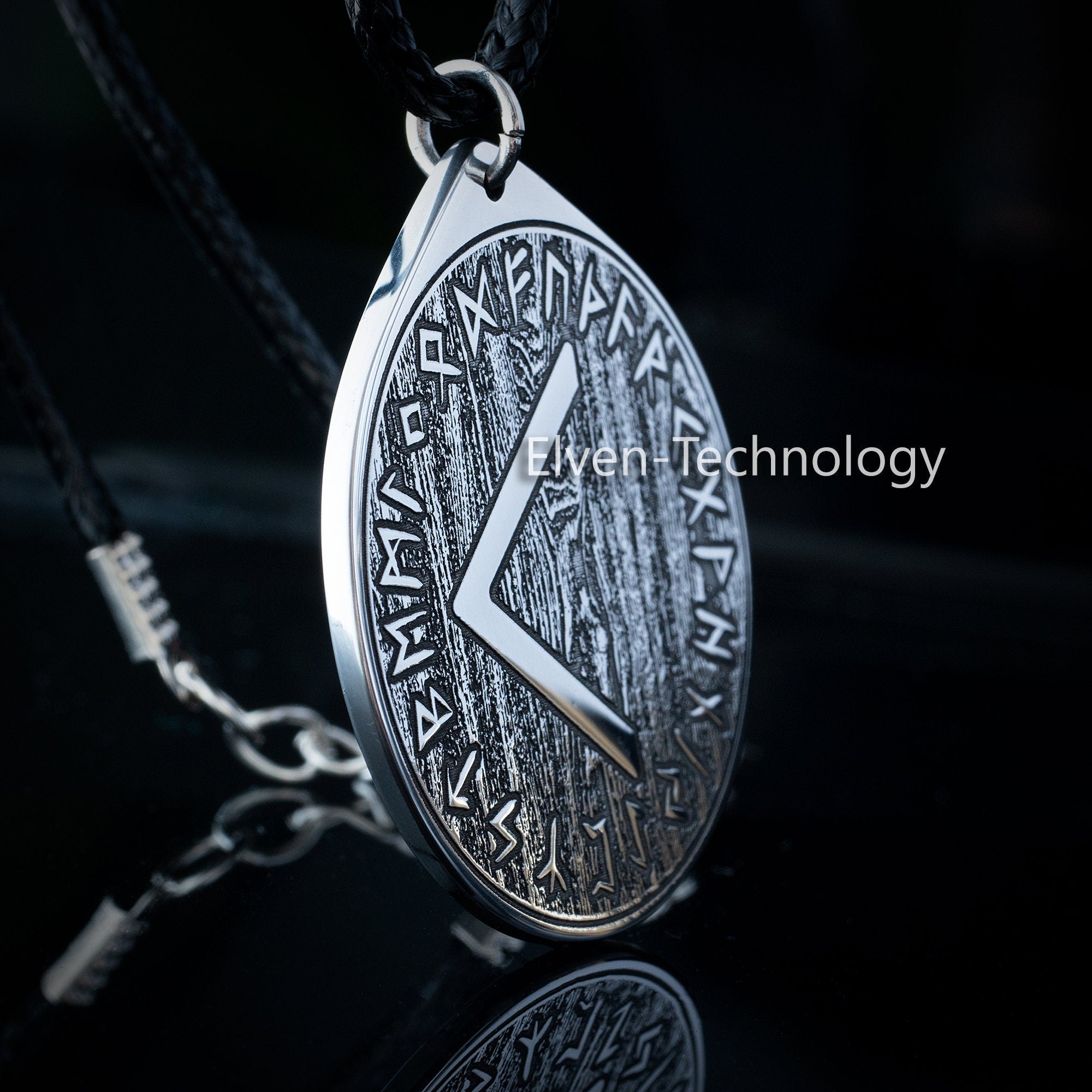 Viking Cunning Kenaz Rune pendant in Wheel of Universe North Celtic amulet Elder Futhark talisman occult magic