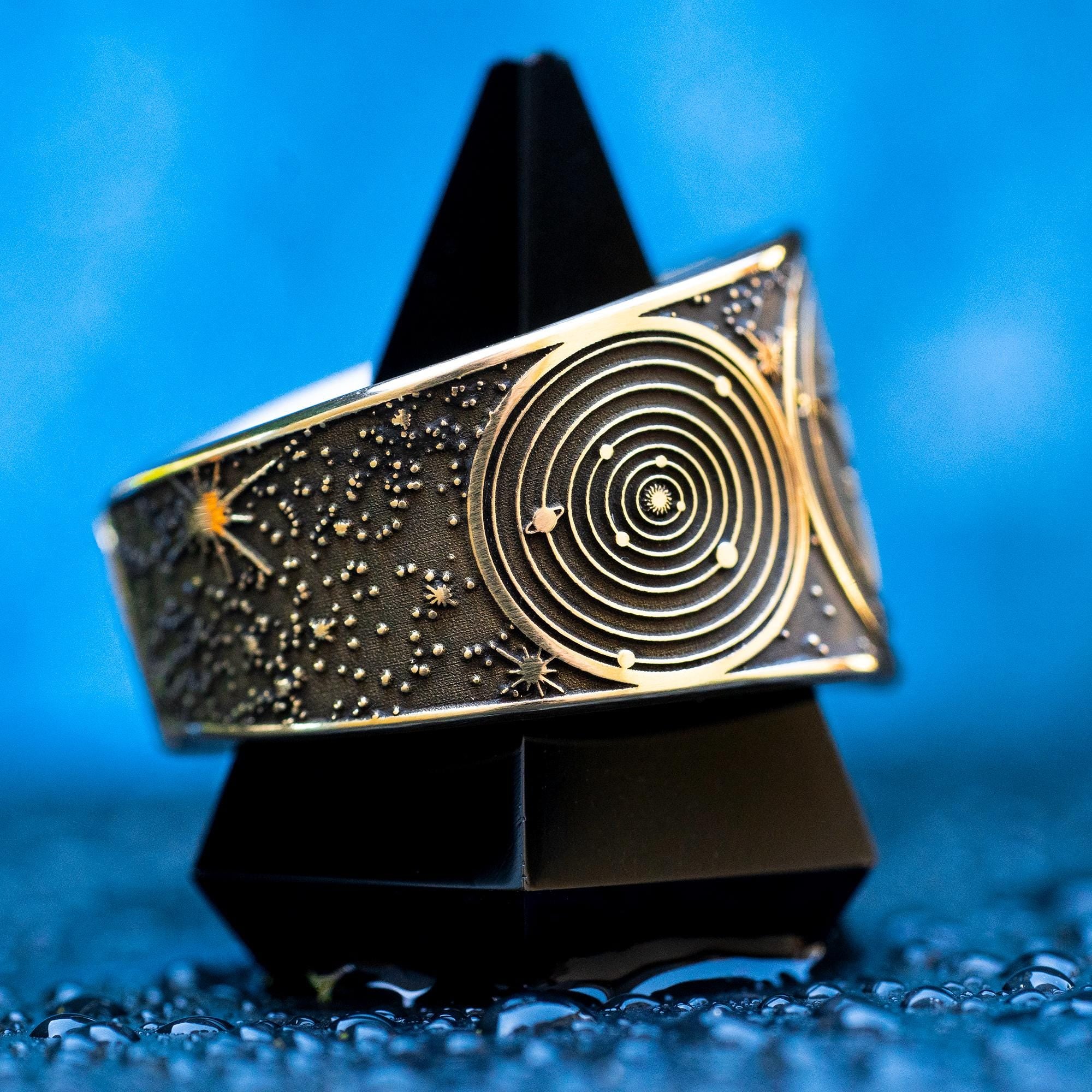 Goetia First Pentacle of Mercury Ring: Planetary Seal Amulet