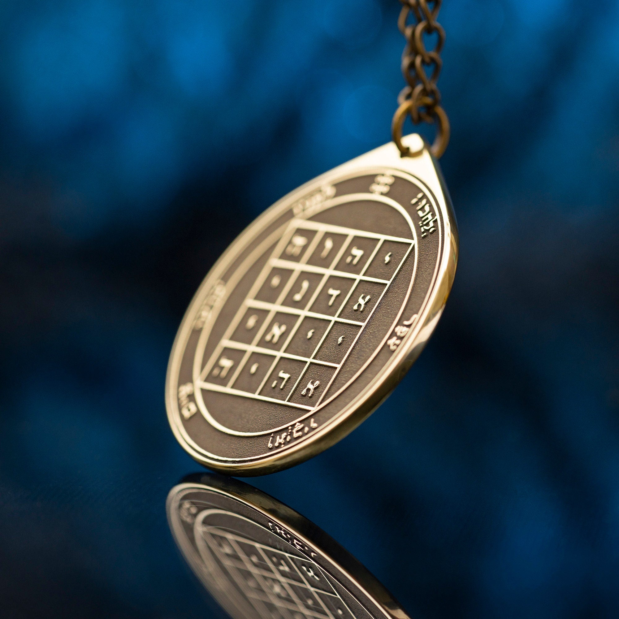The First Pentacle of Saturn pendant Solomon kabbalah amulet talisman seal goetia occult magic lemegeton