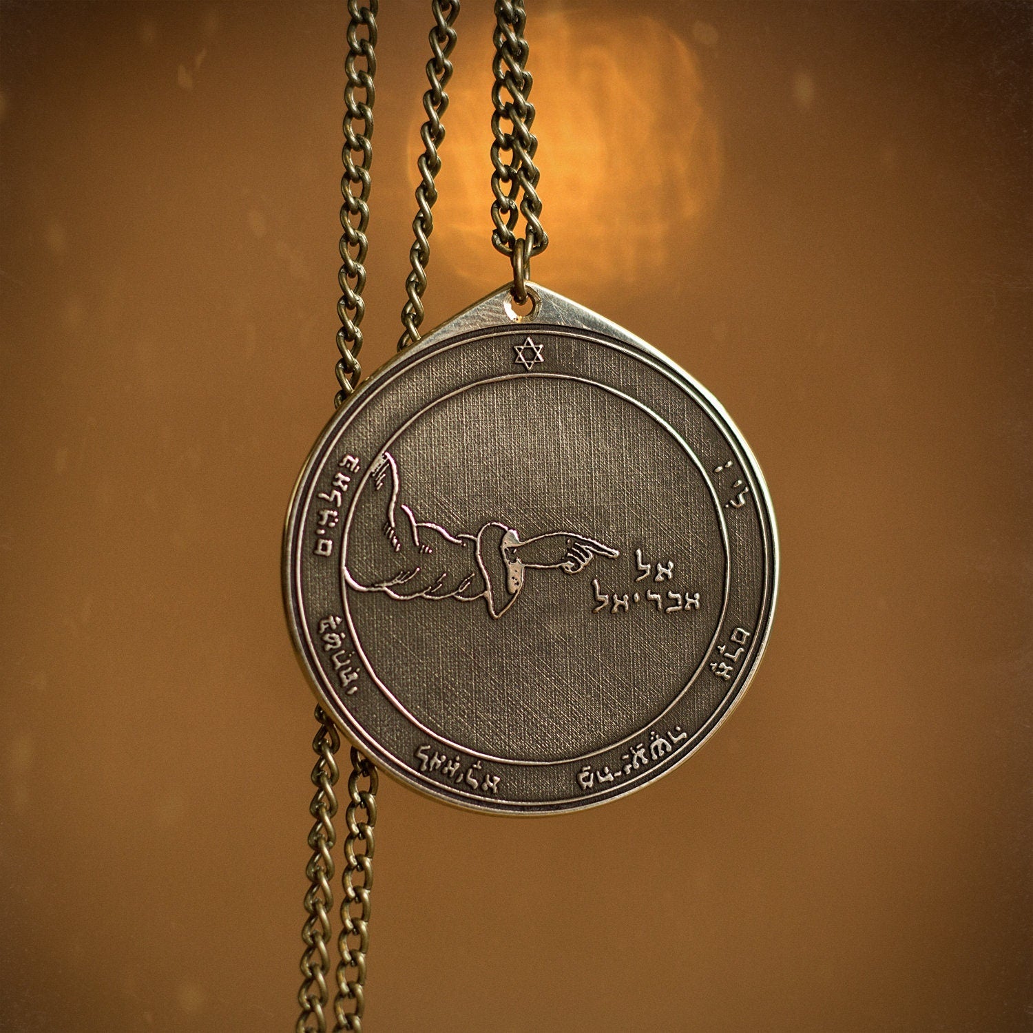 The Second Pentacle of the Moon pendant Solomon kabbalah amulet talisman seal goetia occult magic lemegeton