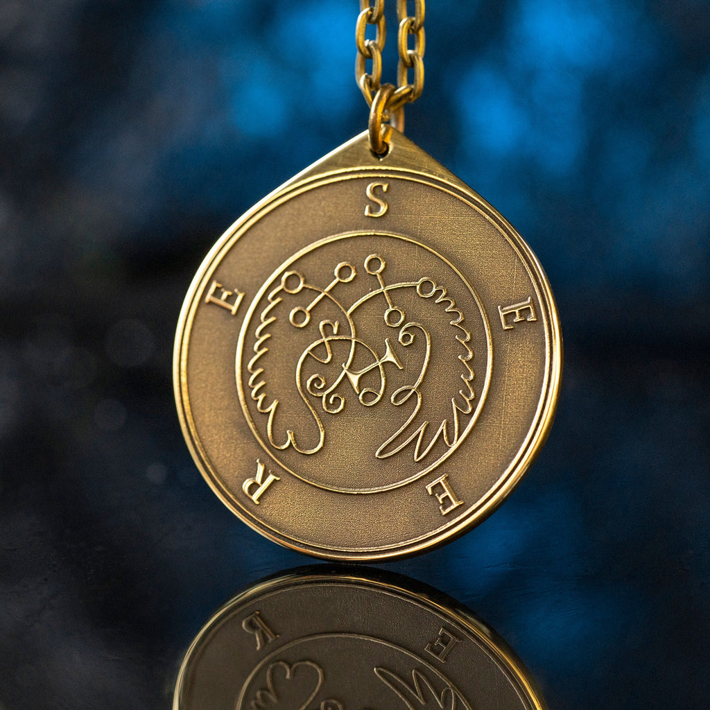 Prince Seere Brass Pendant: Lesser Key of Solomon Amulet
