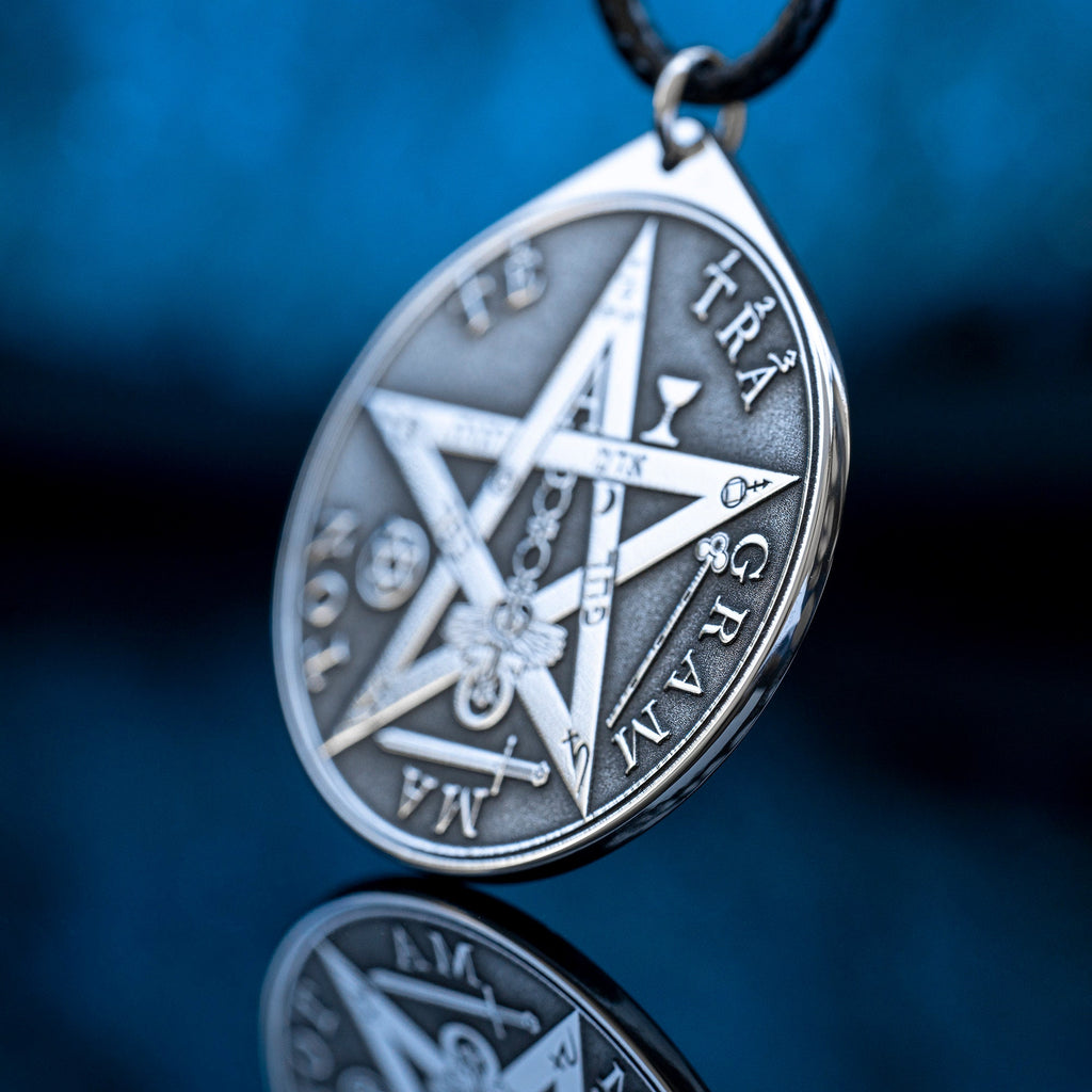 Tetragrammaton Pentagram Pendant: Solomon Seal Kabbalah Amulet