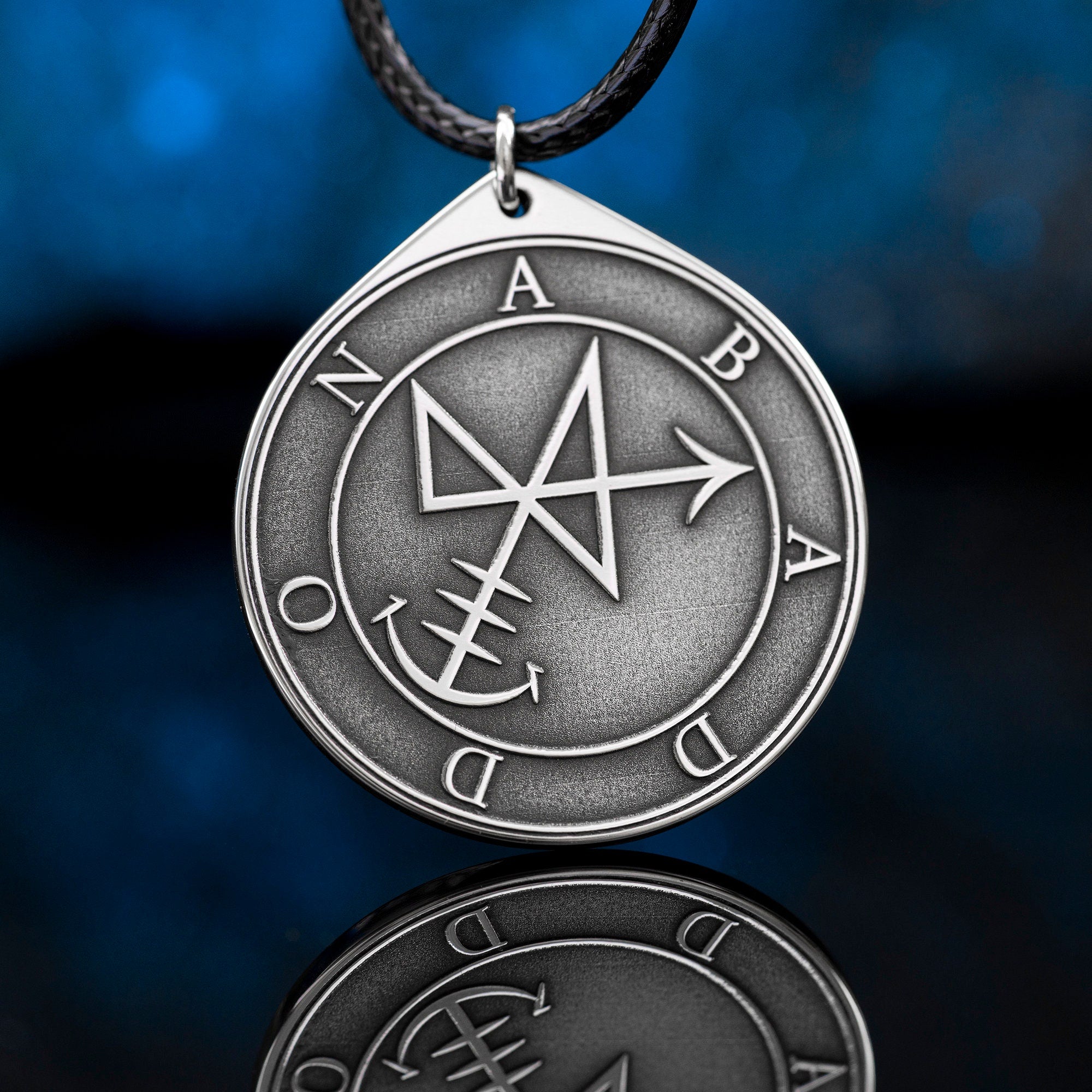 Abaddon Seal Pendant: Apollyon Demon, Kabbalah Magic Talisman