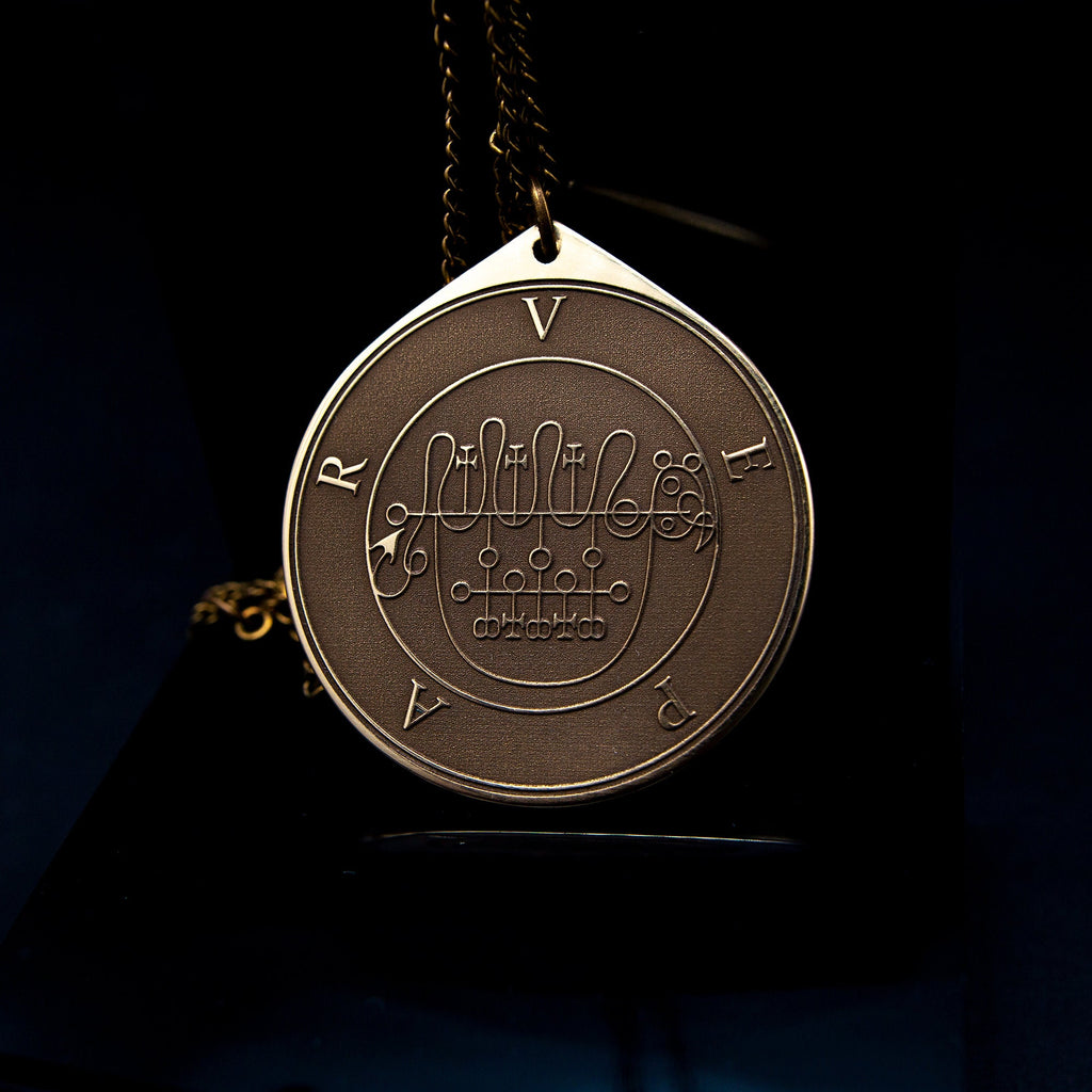 Duke Vepar Brass Pendant: Lesser Key of Solomon Seal Amulet
