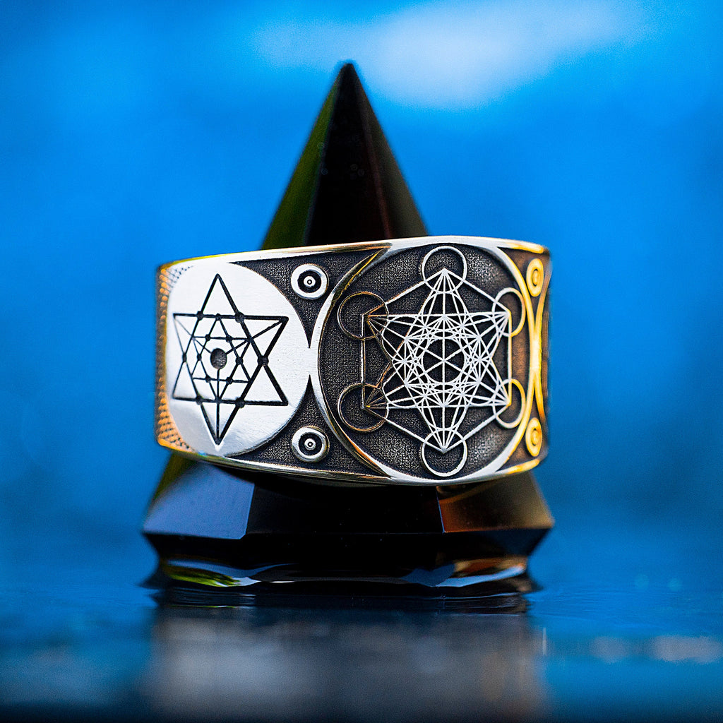 Archangel Metatron Angel of Life Seal adjustable ring Solomon kabbalah amulet talisman occult magic