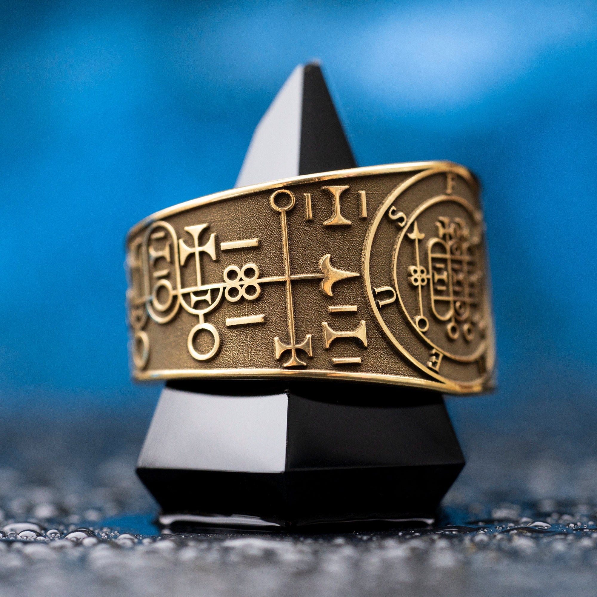 Marquis Forneus Brass Ring: Lesser Key of Solomon Seal, Adjustable