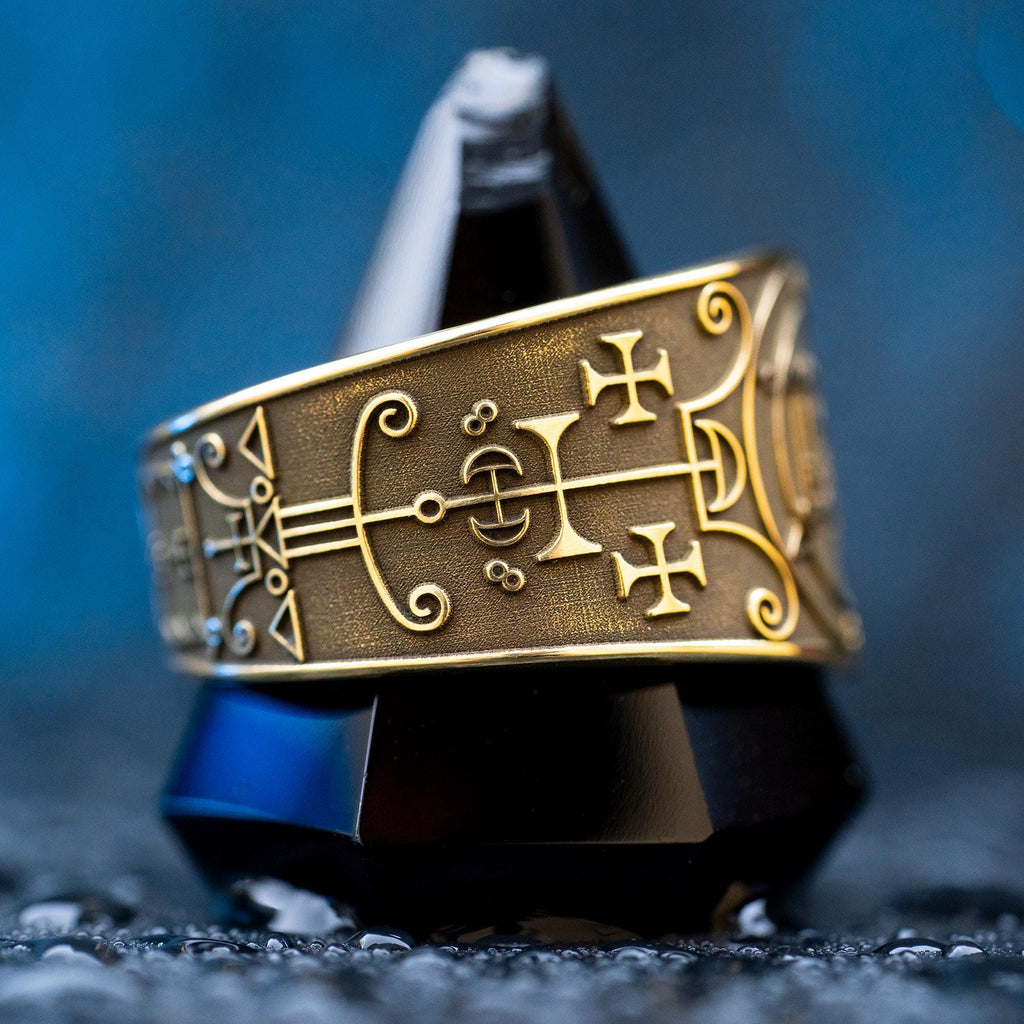 Orobas Seal Ring: Adjustable Brass Occult Ring