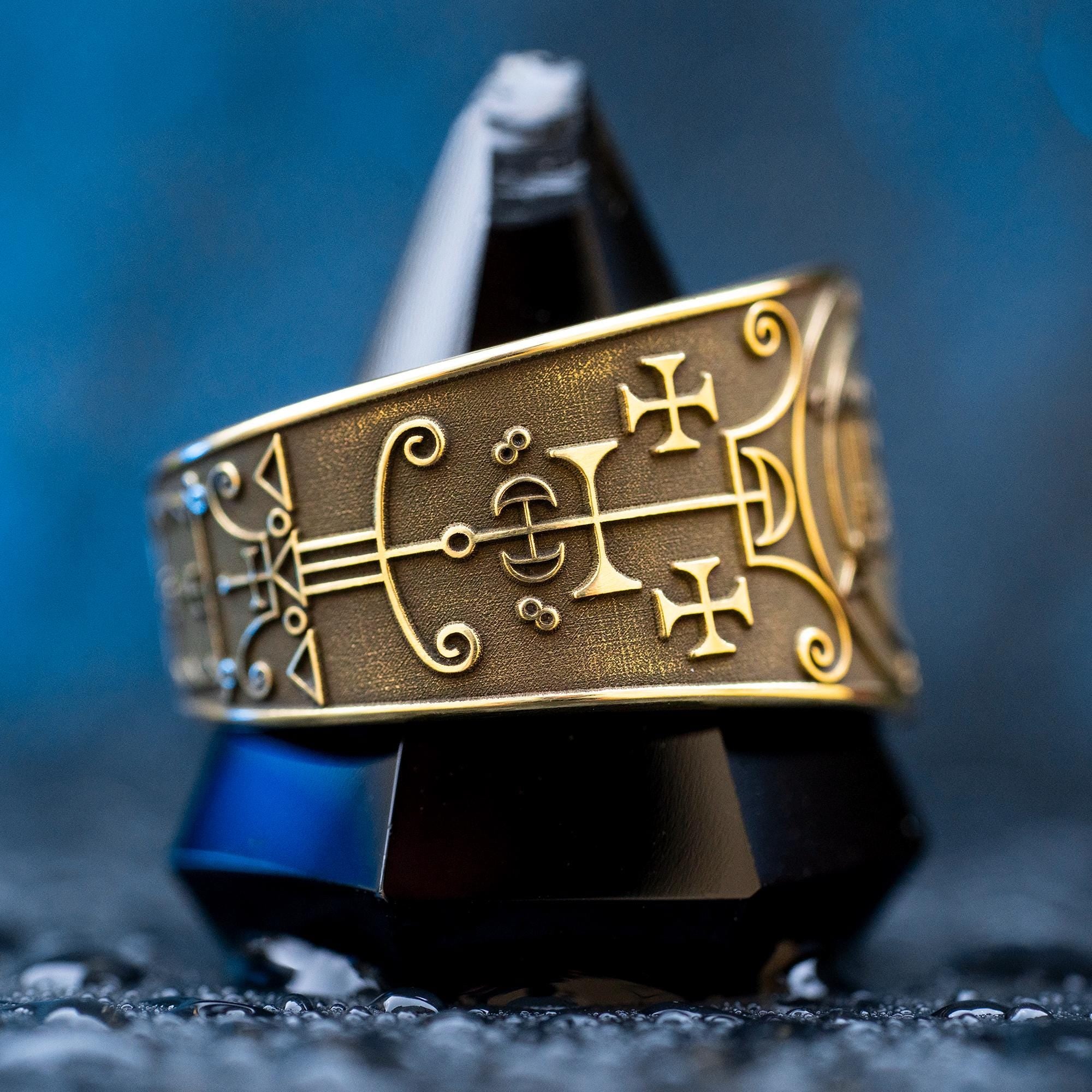 Orobas Seal Ring: Adjustable Brass Occult Ring