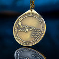 Fifth Pentacle of the Moon pendant with Solomonic seal engraved as a dream answers lunar talisman