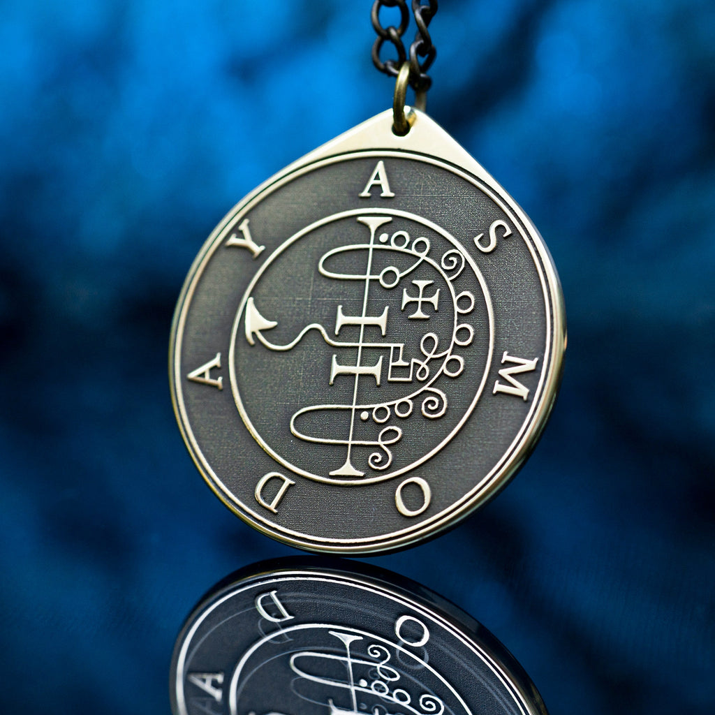 King Asmoday Seal Amulet Pendant: Lesser Key of Solomon, Occult Magic