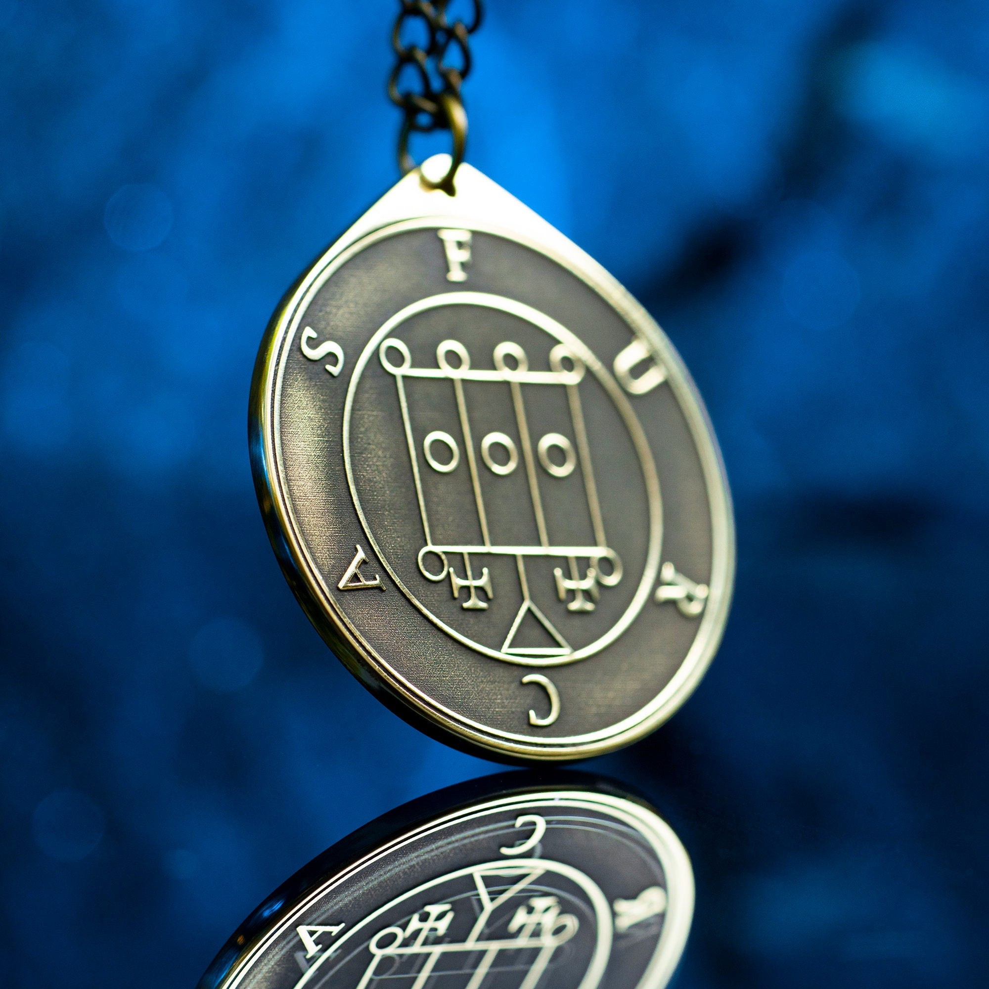 Knight Furcas Seal Pendant: Kabbalah Amulet Talisman