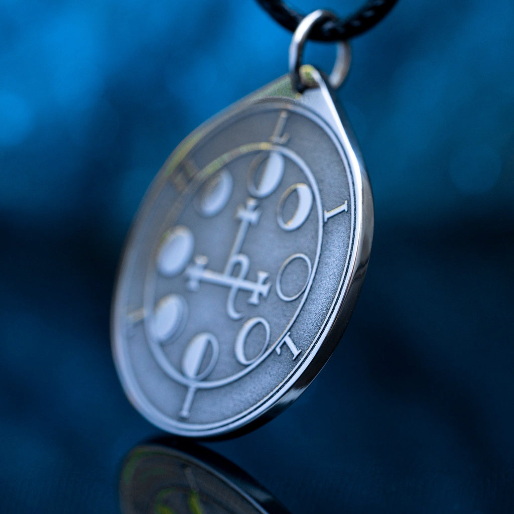 Lilith Moon Goddess Pendant: Goetia Solomon Magic Kabbalah Amulet