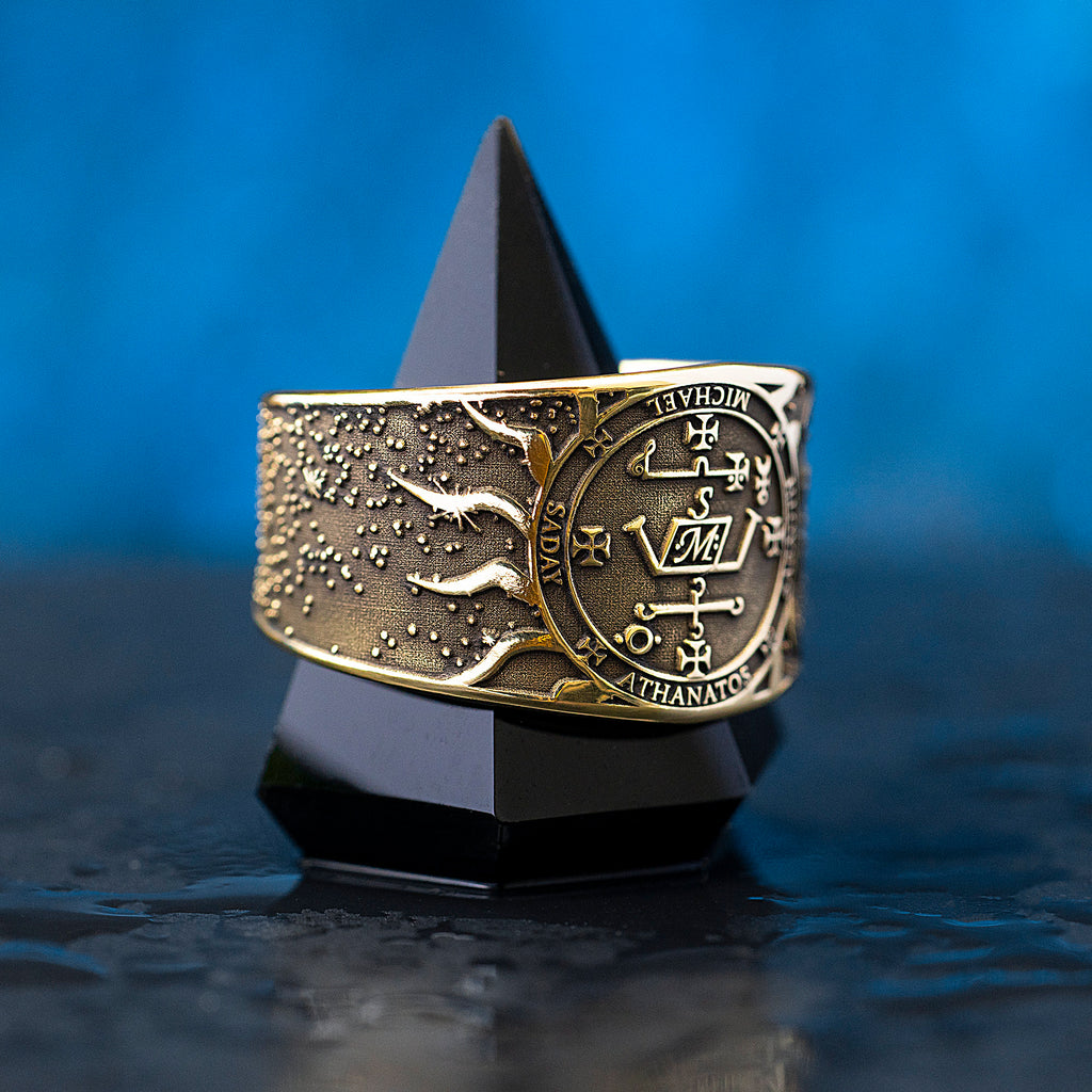 Archangel MICHAEL ring: Protector Seal, Solomon Goetia kabbalah talisman angel occult magic