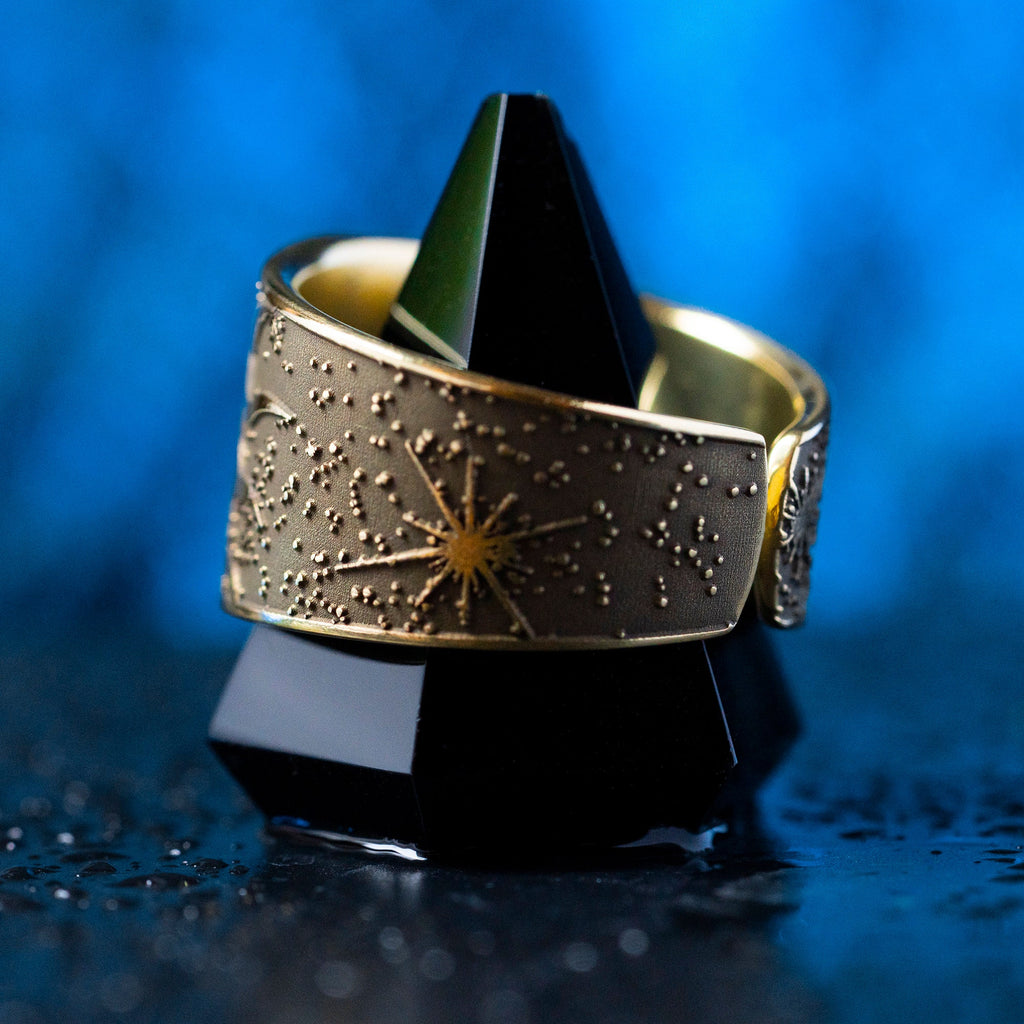 Archangel Gabriel Brass Ring: Seal of Solomon Kabbalah Amulet