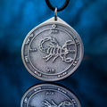 Fifth Pentacle of Mars pendant with Solomonic seal engraved as an occult protection talisman necklace