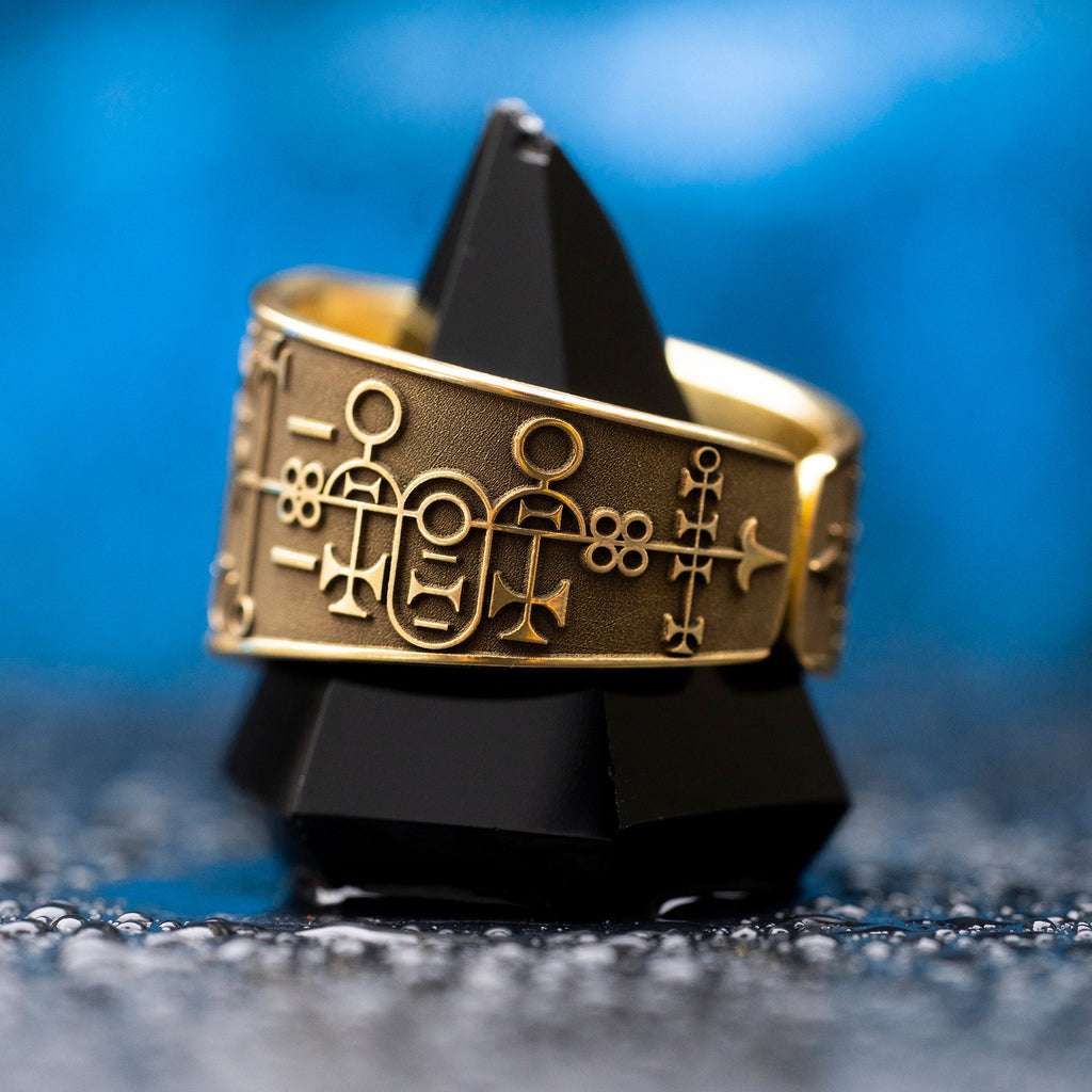 Marquis Forneus Brass Ring: Lesser Key of Solomon Seal, Adjustable