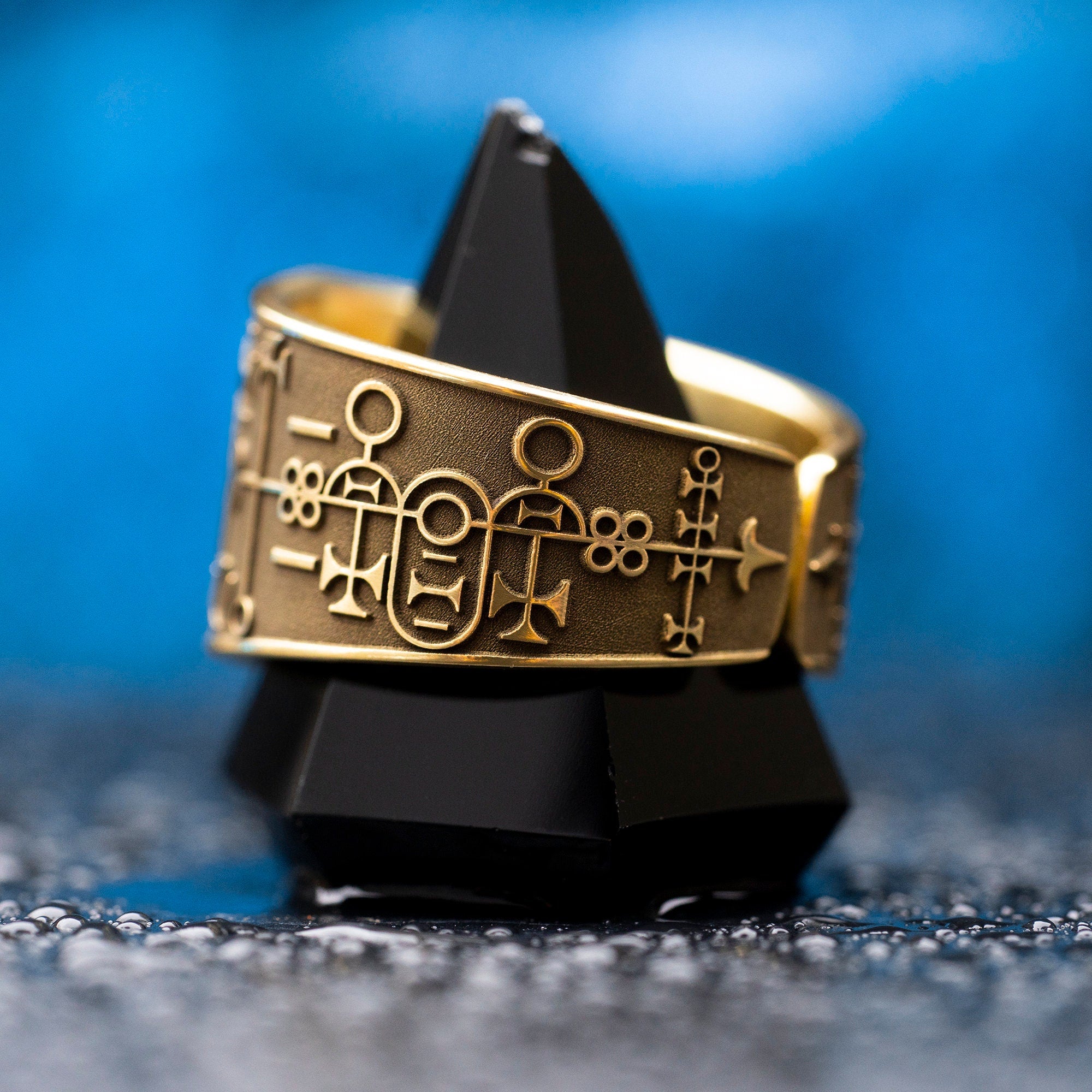 Marquis Forneus Brass Ring: Lesser Key of Solomon Seal, Adjustable