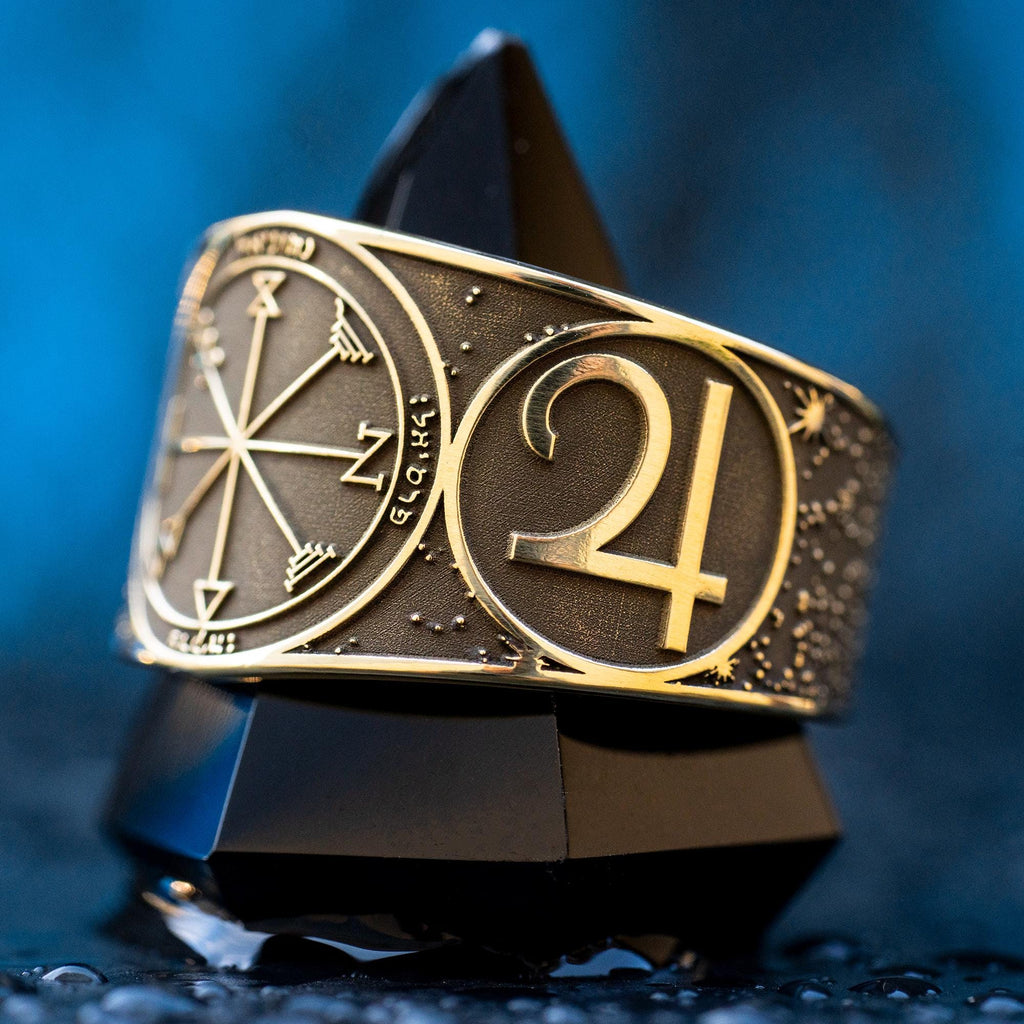 Goetia First Pentacle of Jupiter Ring: Solomon Kabbalah Amulet Talisman
