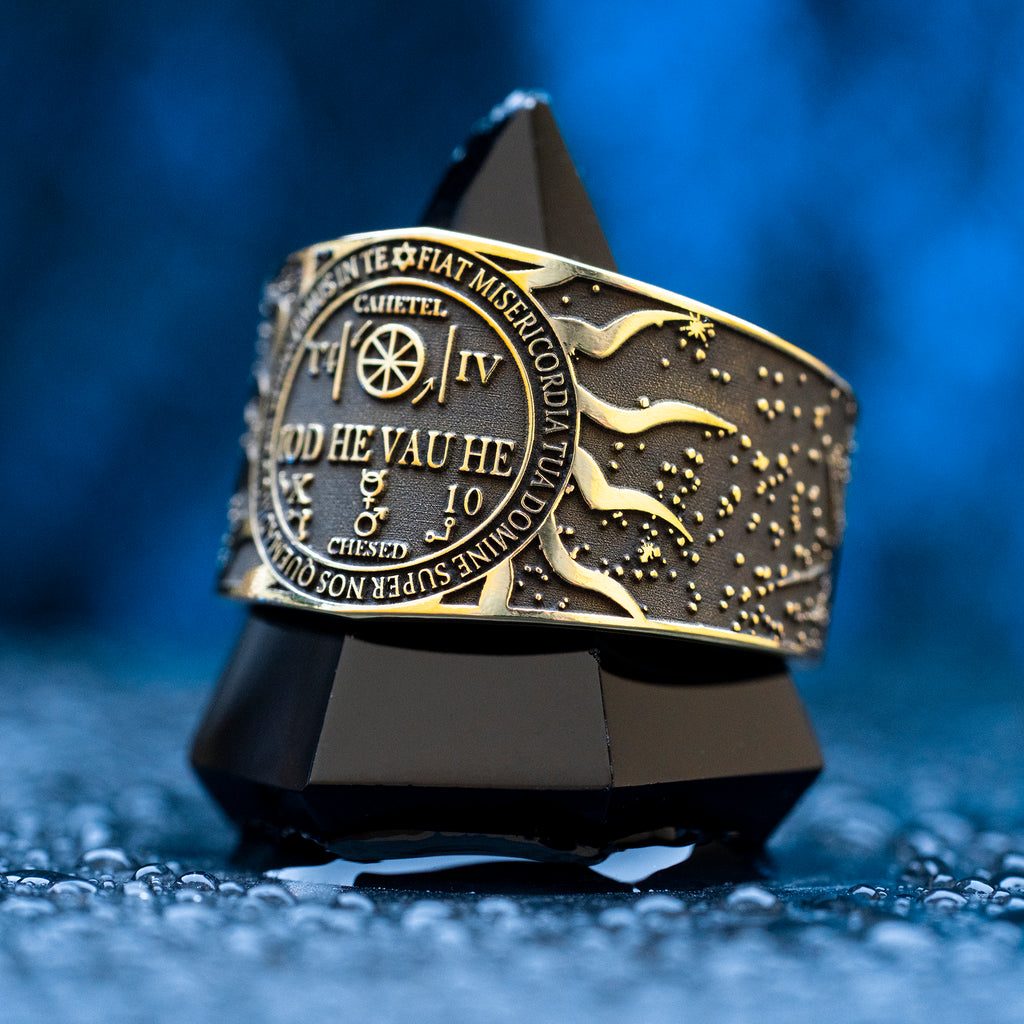 Archangel CAHETEL Seal Ring: Angel of Fortune and Divine Blessings, Goetia Solomon Kabbalah Amulet