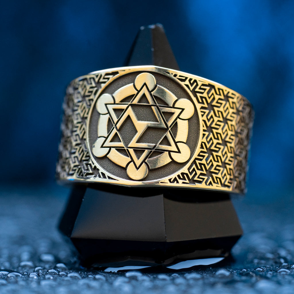 Antahkarana Ring: Sacred Geometry Spiritual Jewelry, Meditation Energy Symbol, Reiki Healing, Mind Body Soul