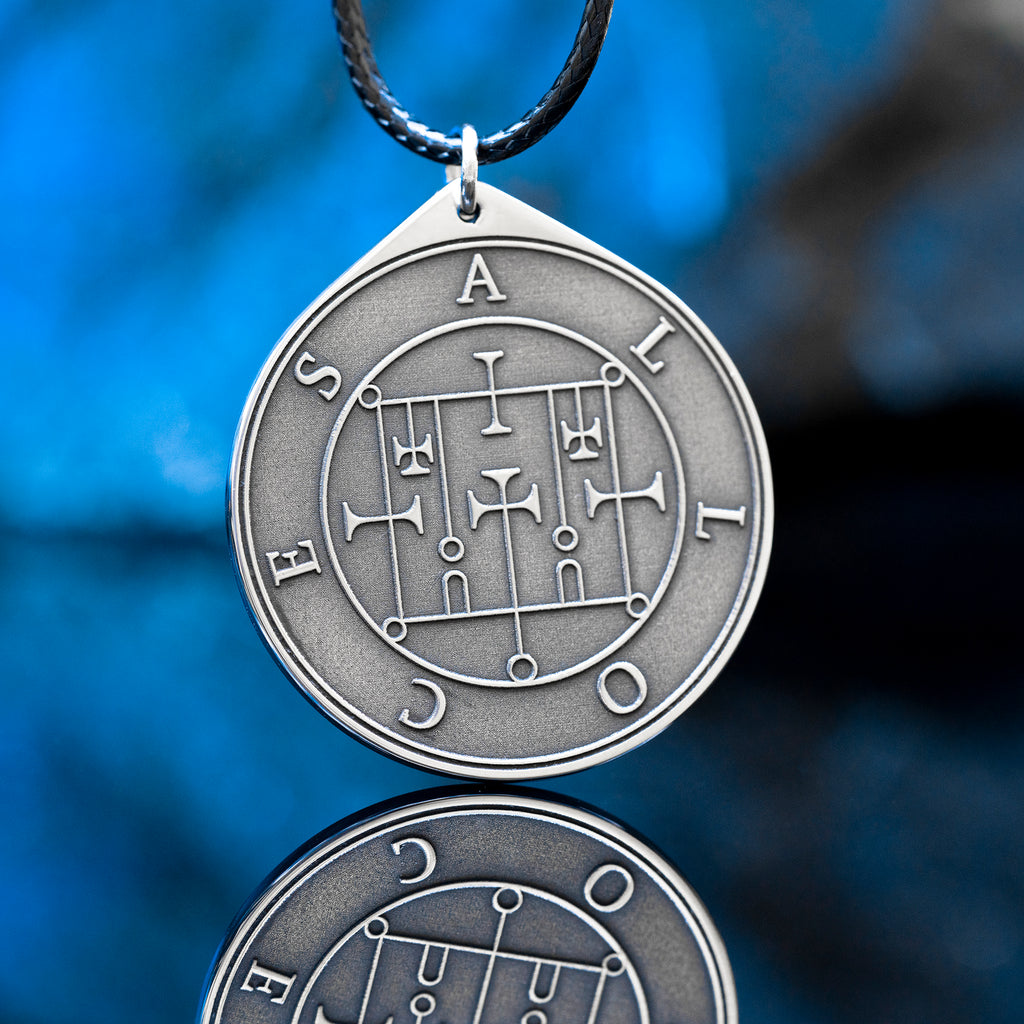 Alloces Seal Pendant: Demon of Astronomy and Sciences, Goetia Solomon Kabbalah Amulet