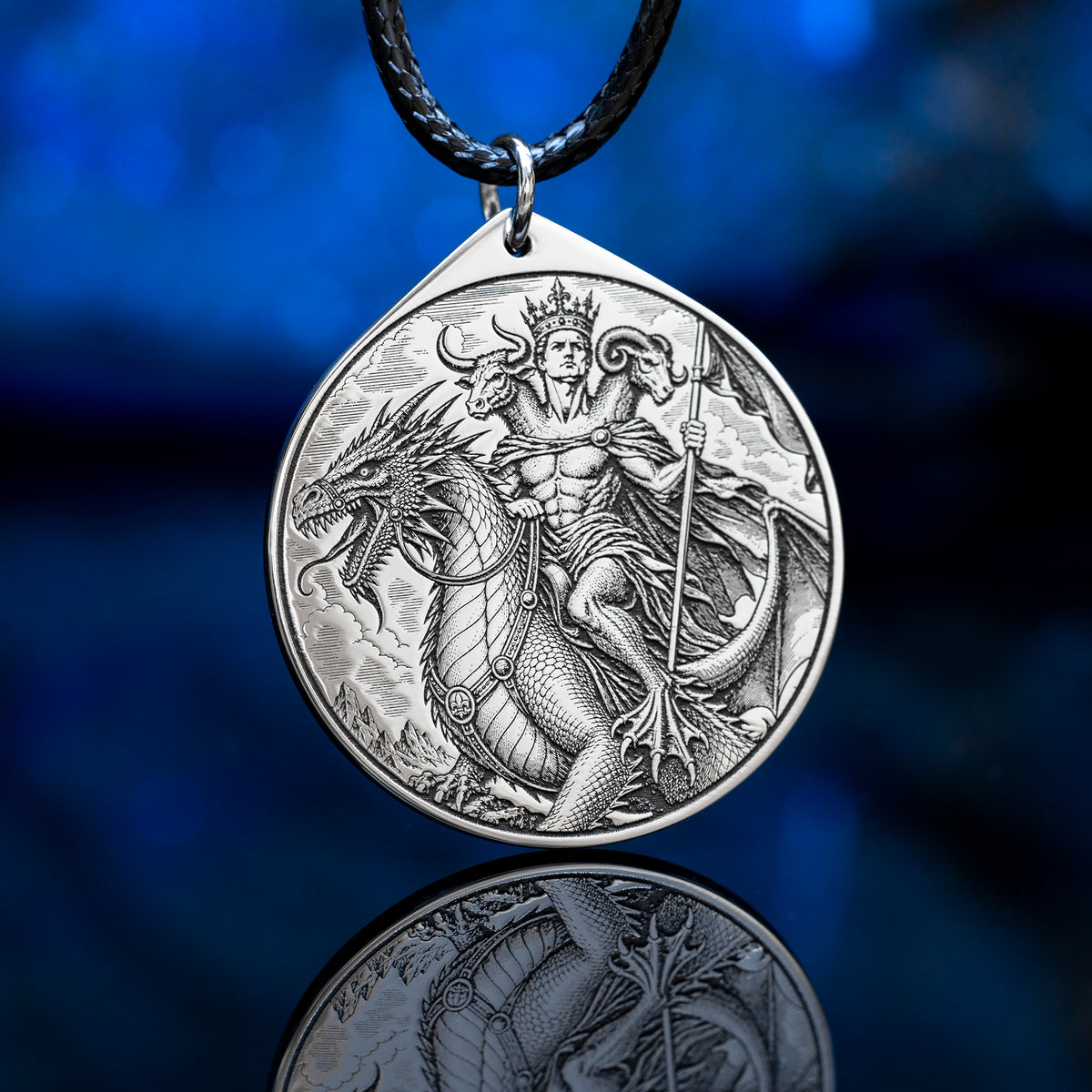 Asmoday Seal Pendant: Demon of Knowledge and Treasures, Goetia Solomon Kabbalah Amulet