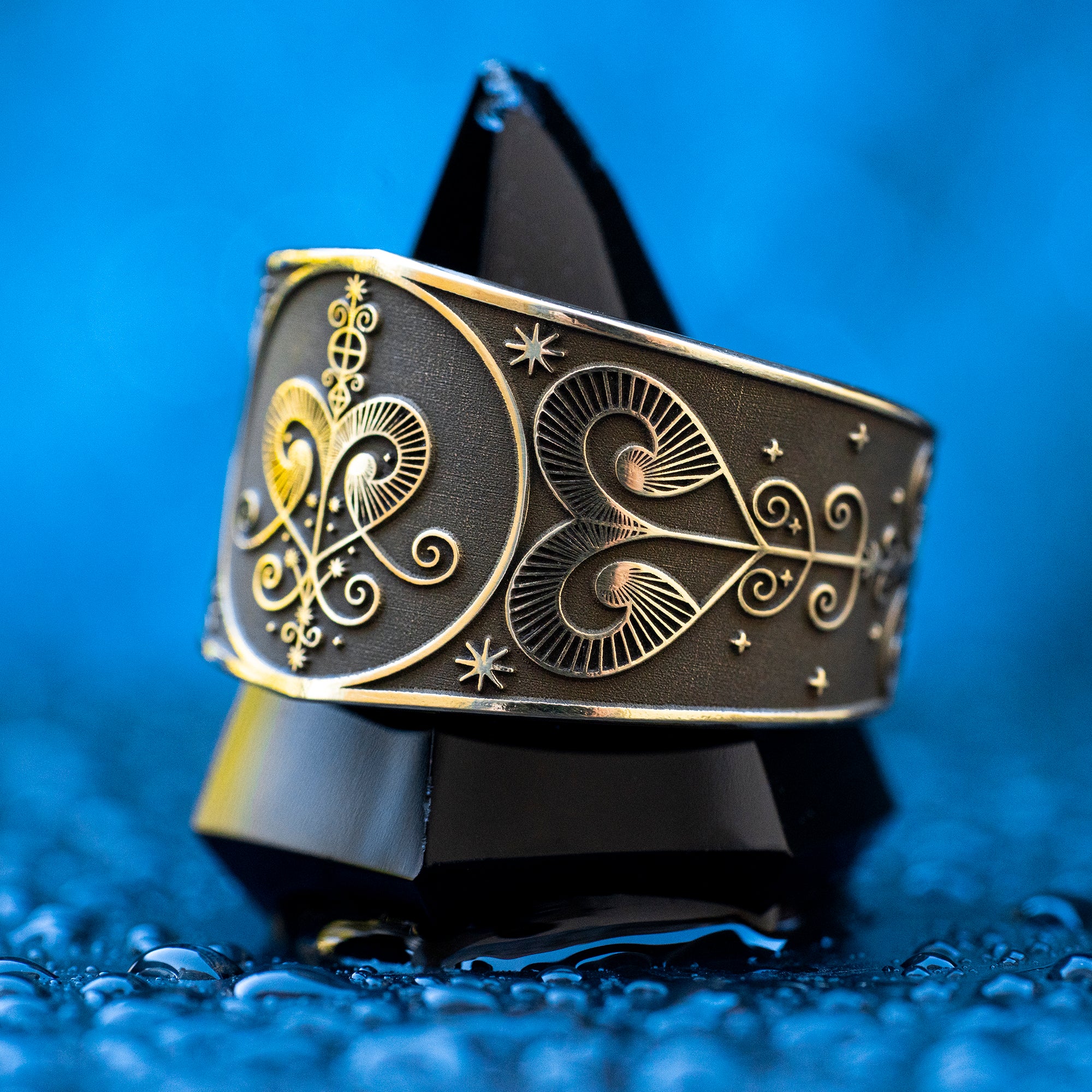 Erzulie Freda Ring: Love and Beauty Spirit, Passion, Romance, Veve Amulet, Yoruba Voodoo Talisman