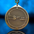 Third Pentacle of the Moon pendant with Solomonic seal engraved as a safe travel lunar talisman