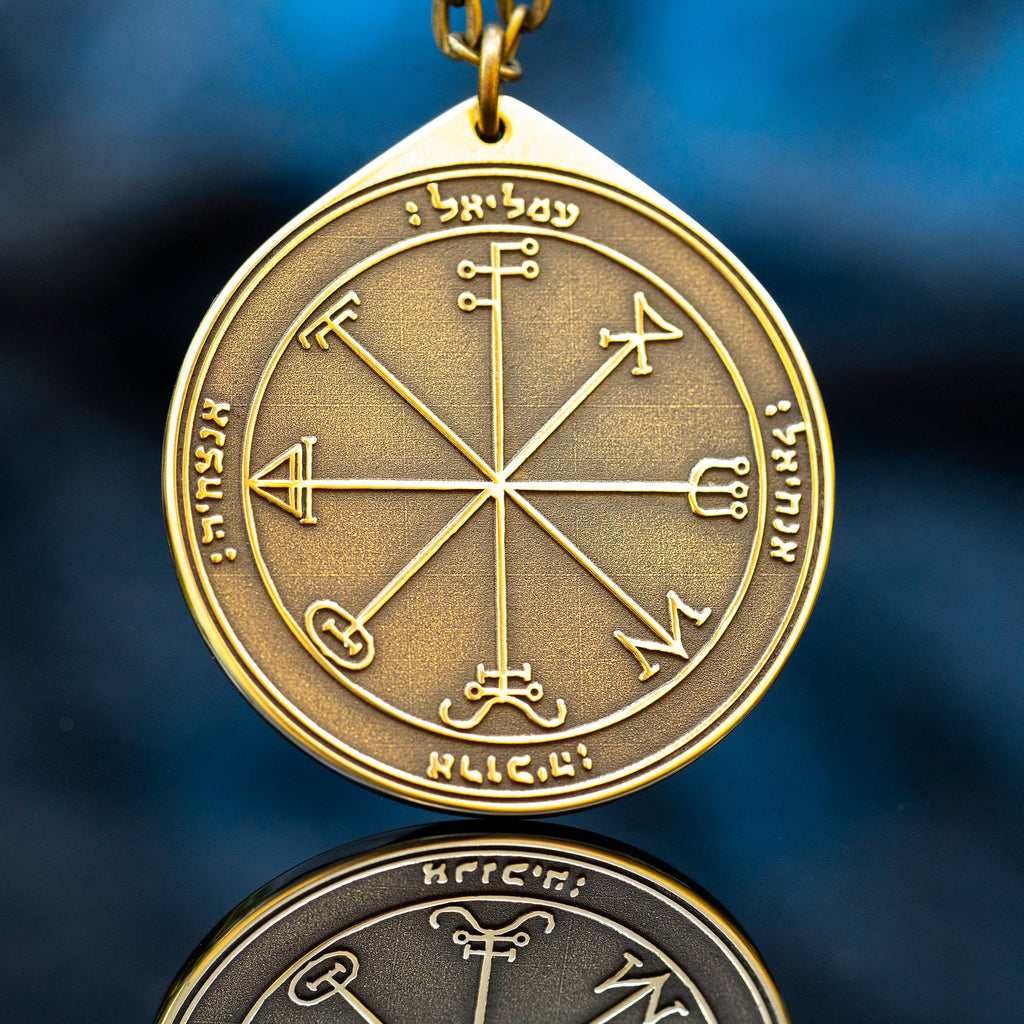 The Third Pentacle of Saturn pendant Solomon kabbalah amulet talisman seal goetia occult magic lemegeton