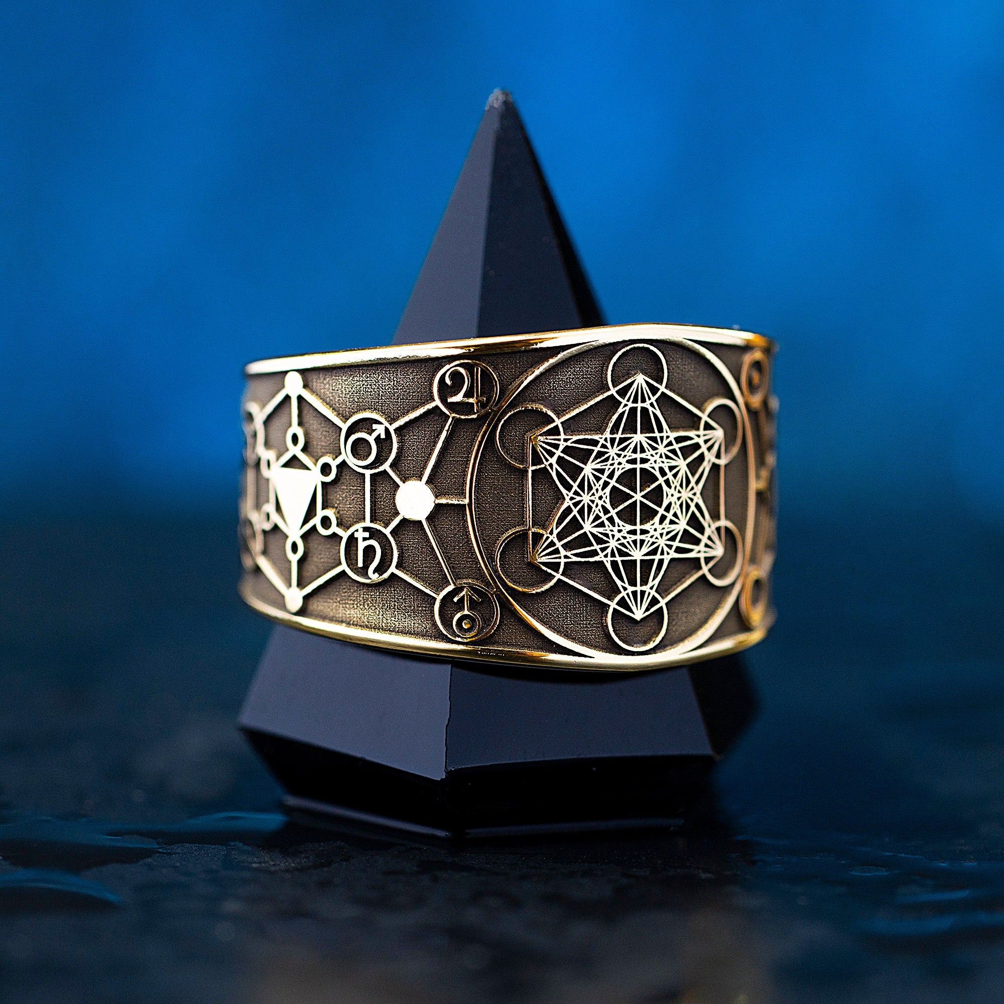 Archangel Metatron Seal Ring: Adjustable Brass Kabbalah Amulet