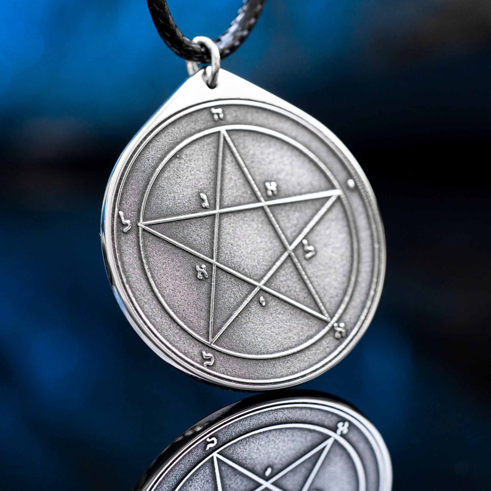 First Pentacle of Mercury Pendant:  Goetia Solomon Kabbalah Amulet