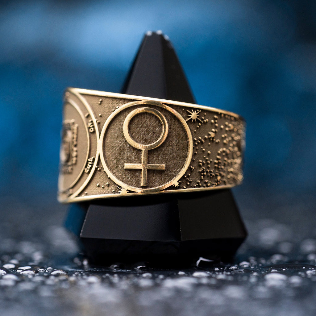 Goetia Fifth Pentacle of Venus Ring: Holy Planetary Seal, Solomon Kabbalah Talisman