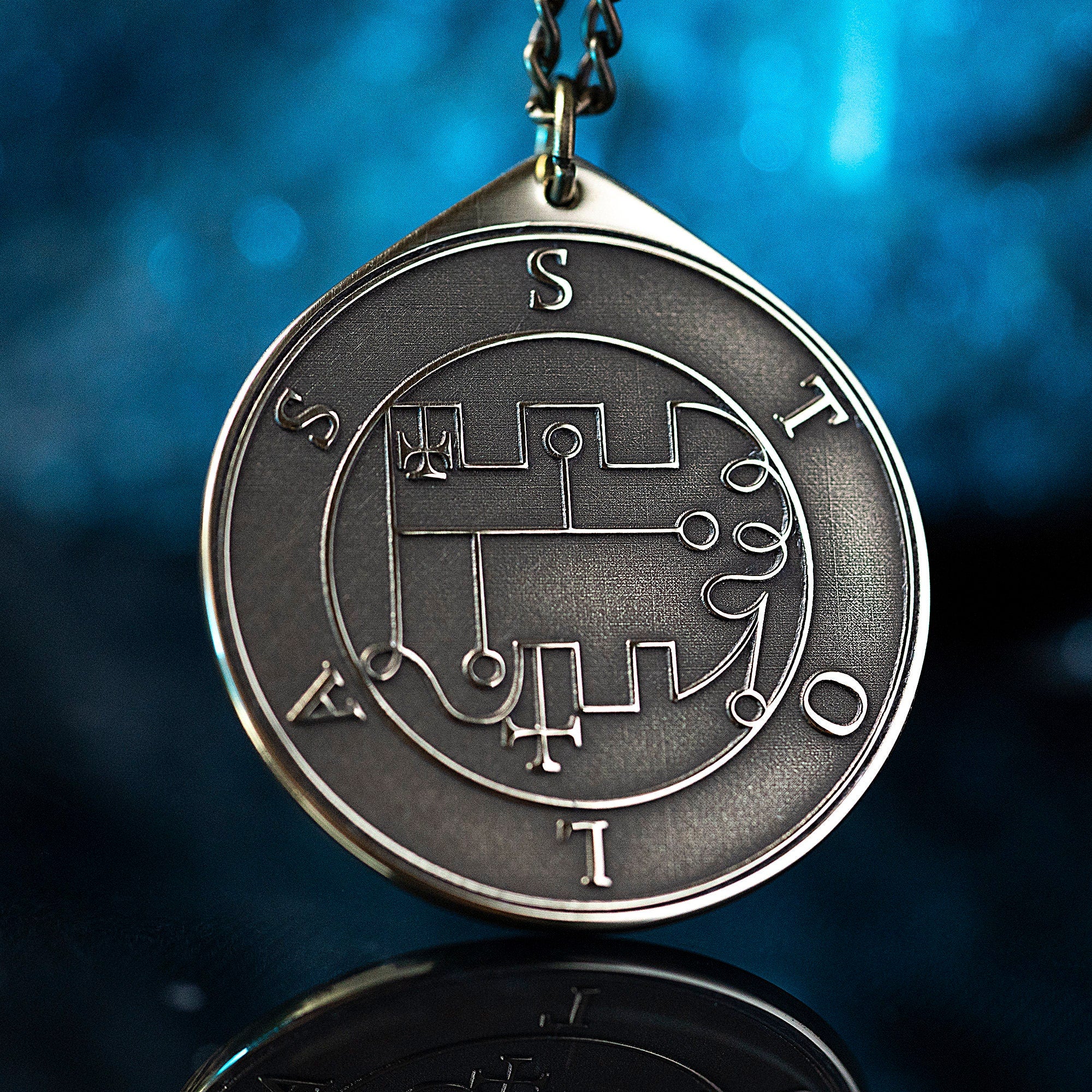 Stolas Seal Pendant: Demon of Occult Science and Insight, Kabbalah Goetia Magic Talisman