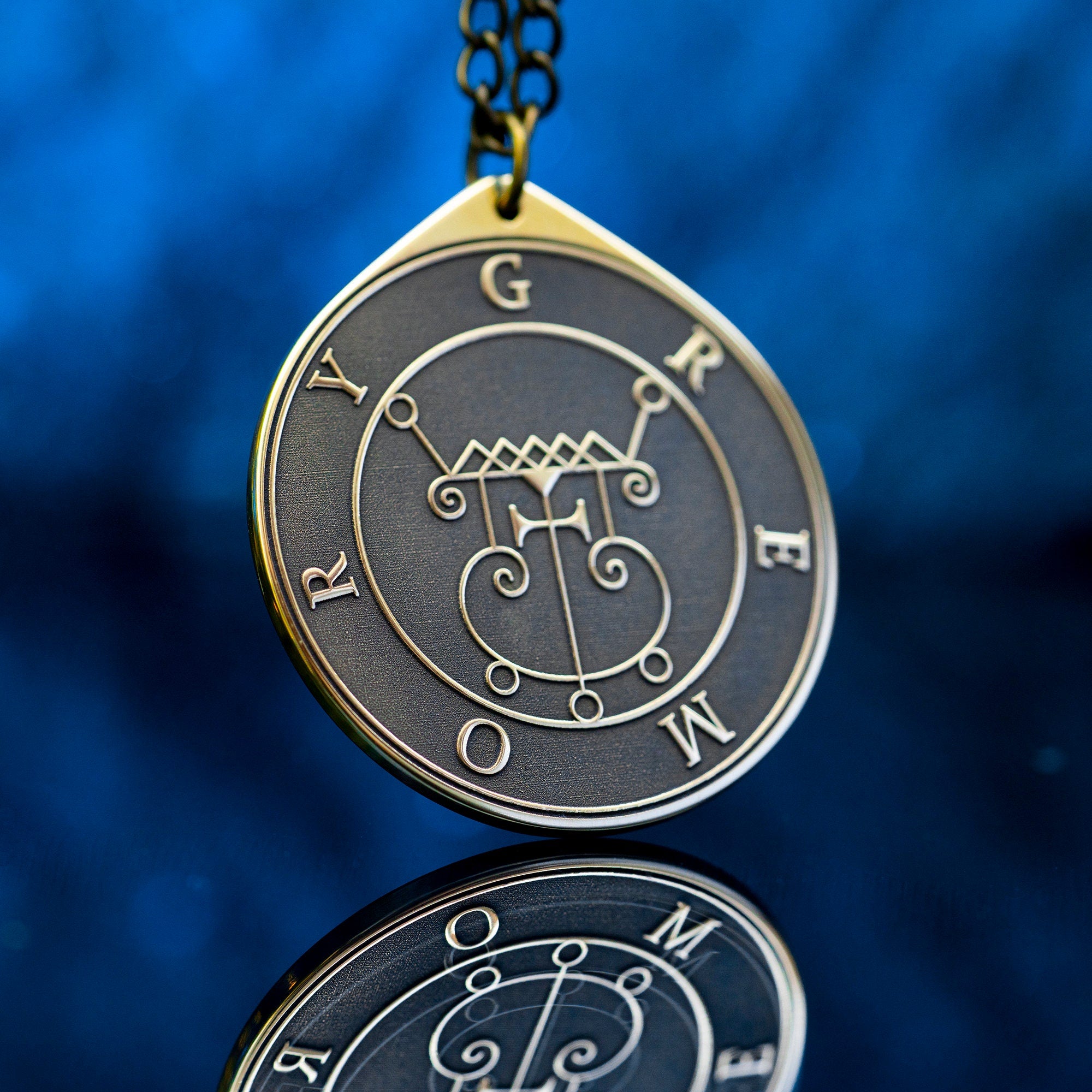 Duke Gremory Brass Pendant: Lesser Key of Solomon Amulet