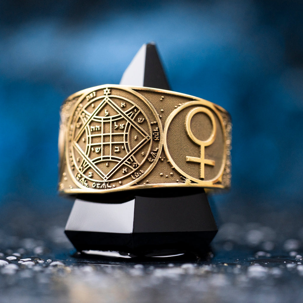 Goetia Fourth Pentacle of Venus Ring: Kabbalah Solomon Occult Magic Talisman