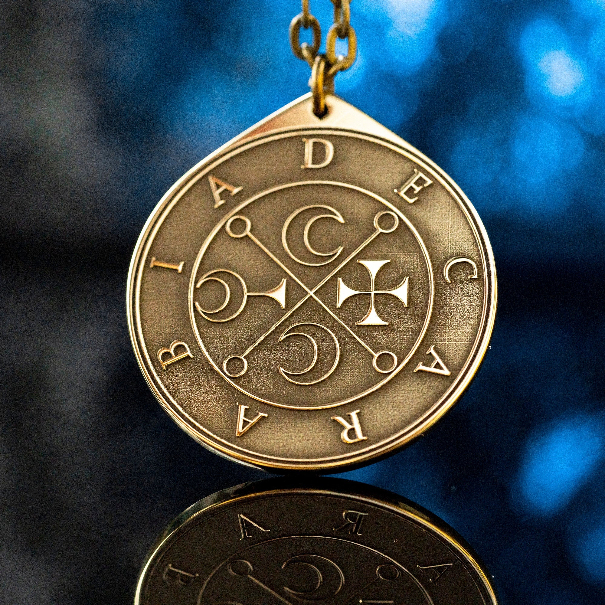 Decarabia Seal Pendant: Demon of Virtues and Illusion, Goetia Solomon Kabbalah Amulet