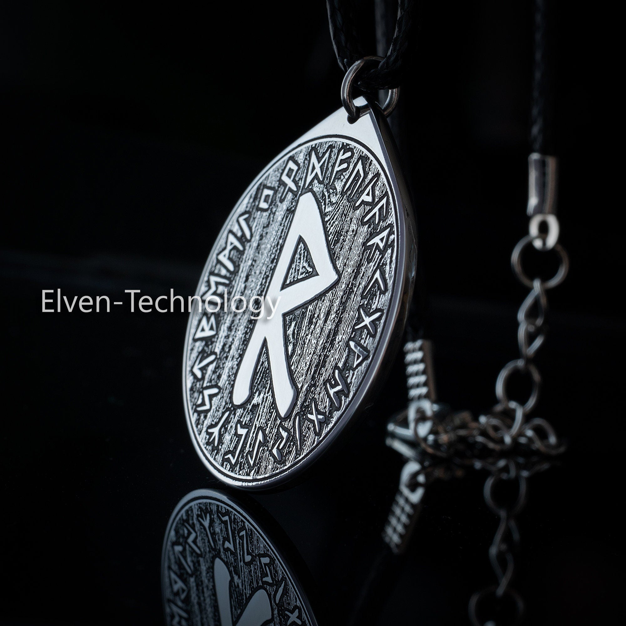 Viking Journey of Life Raidho Rune pendant in Wheel of Universe North Celtic amulet Elder Futhark talisman occult magic