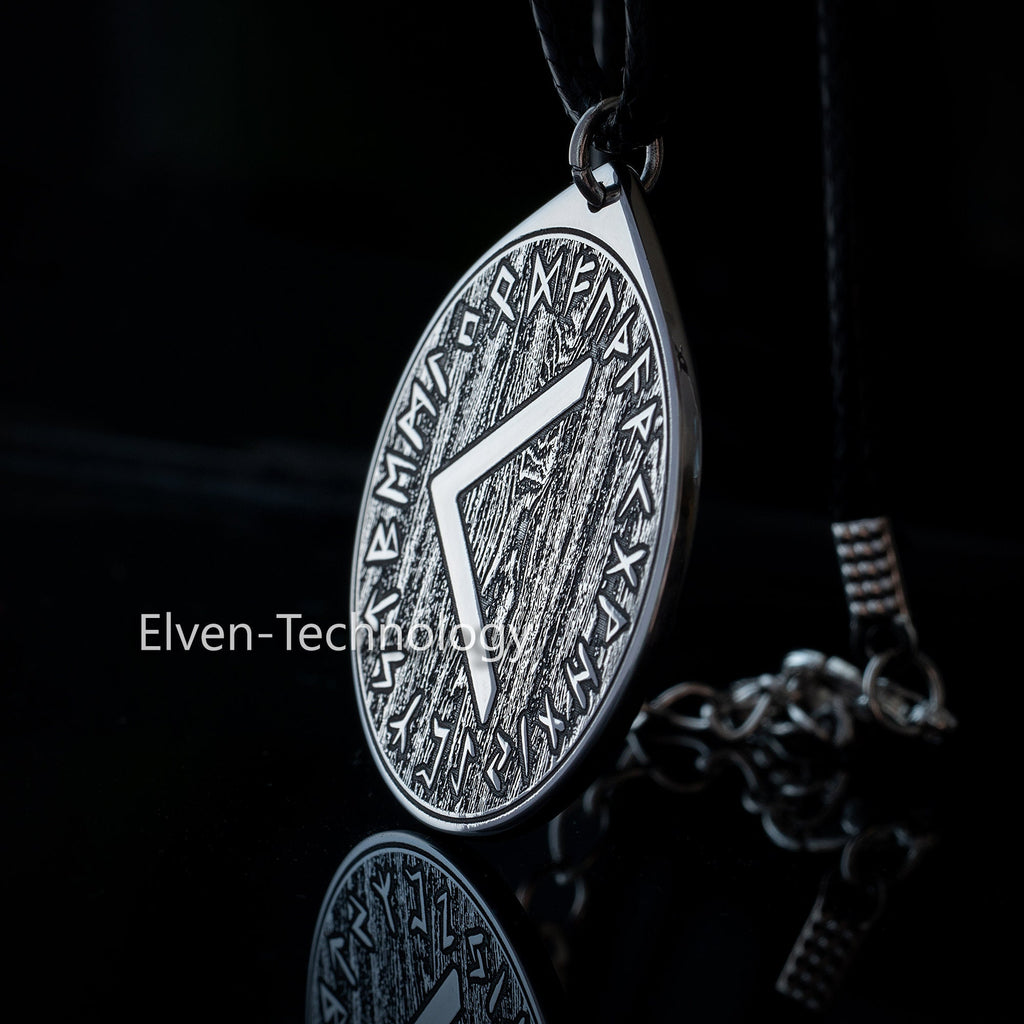 Viking Cunning Kenaz Rune pendant in Wheel of Universe North Celtic amulet Elder Futhark talisman occult magic