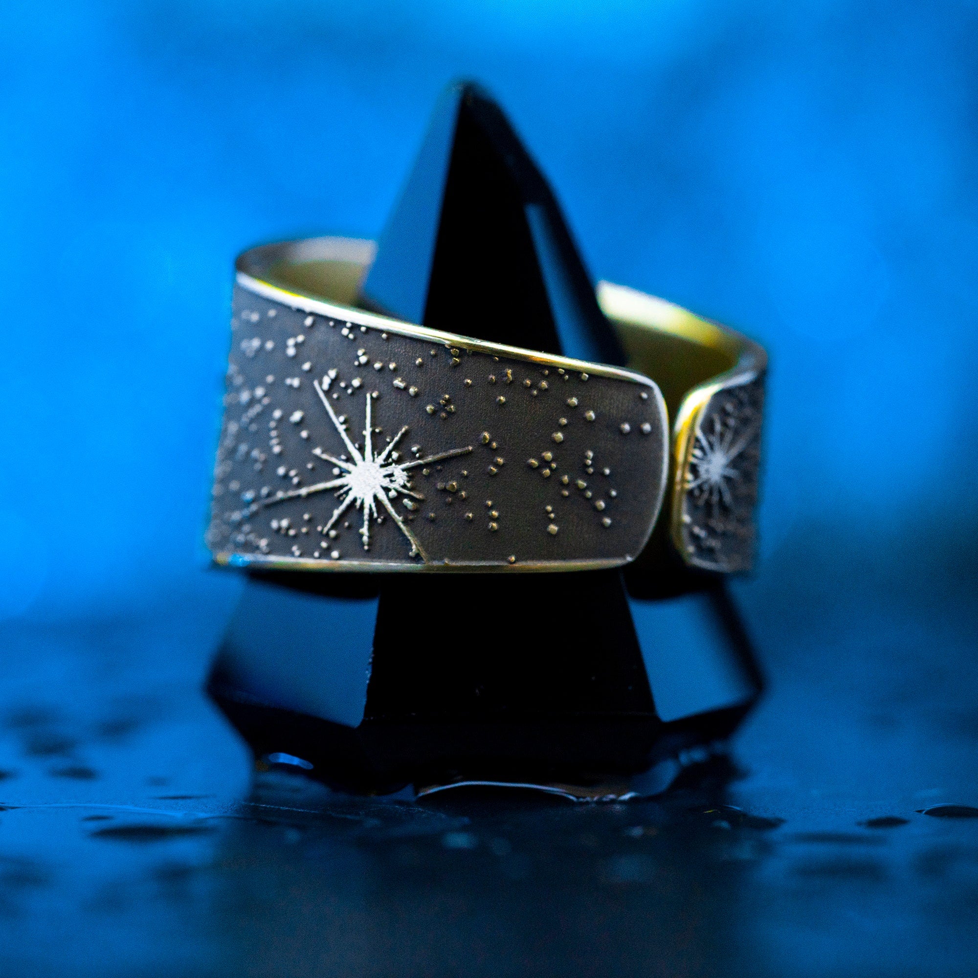 Archangel Raziel Brass Ring: Seal of Solomon Kabbalah Amulet