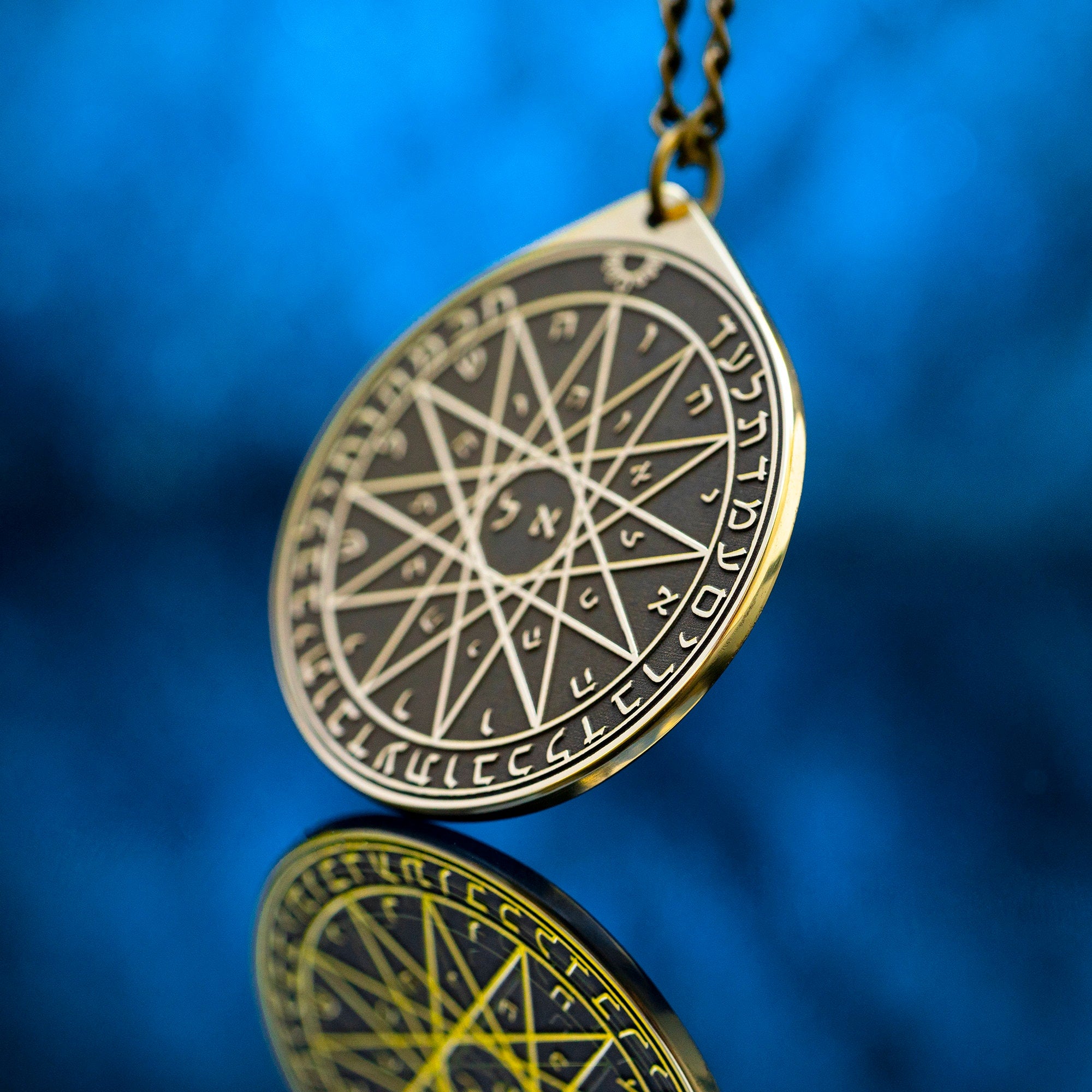 The Fourth Pentacle of Mercury pendant: Solomon kabbalah amulet talisman goetia occult magic