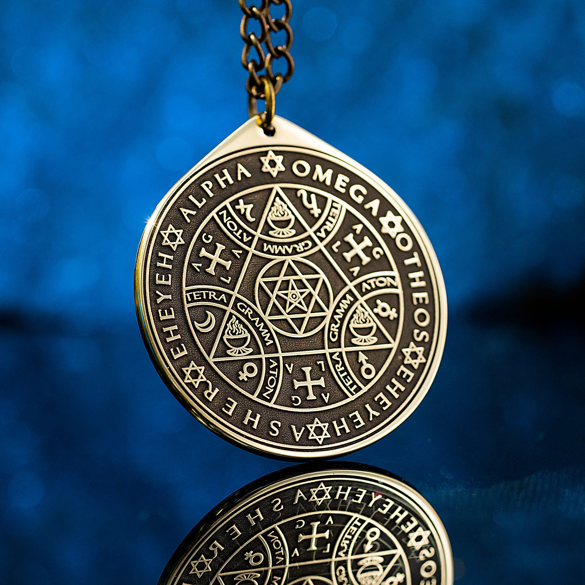 Enochian Sigil Pendant: Seal of Truth, Goetia Solomon Kabbalah Talisman Amulet