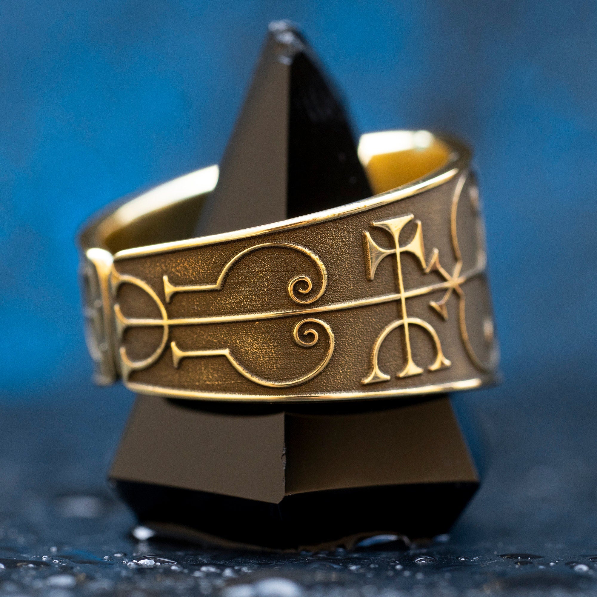Duke Zepar Brass Ring: Occult Seal, Adjustable Band