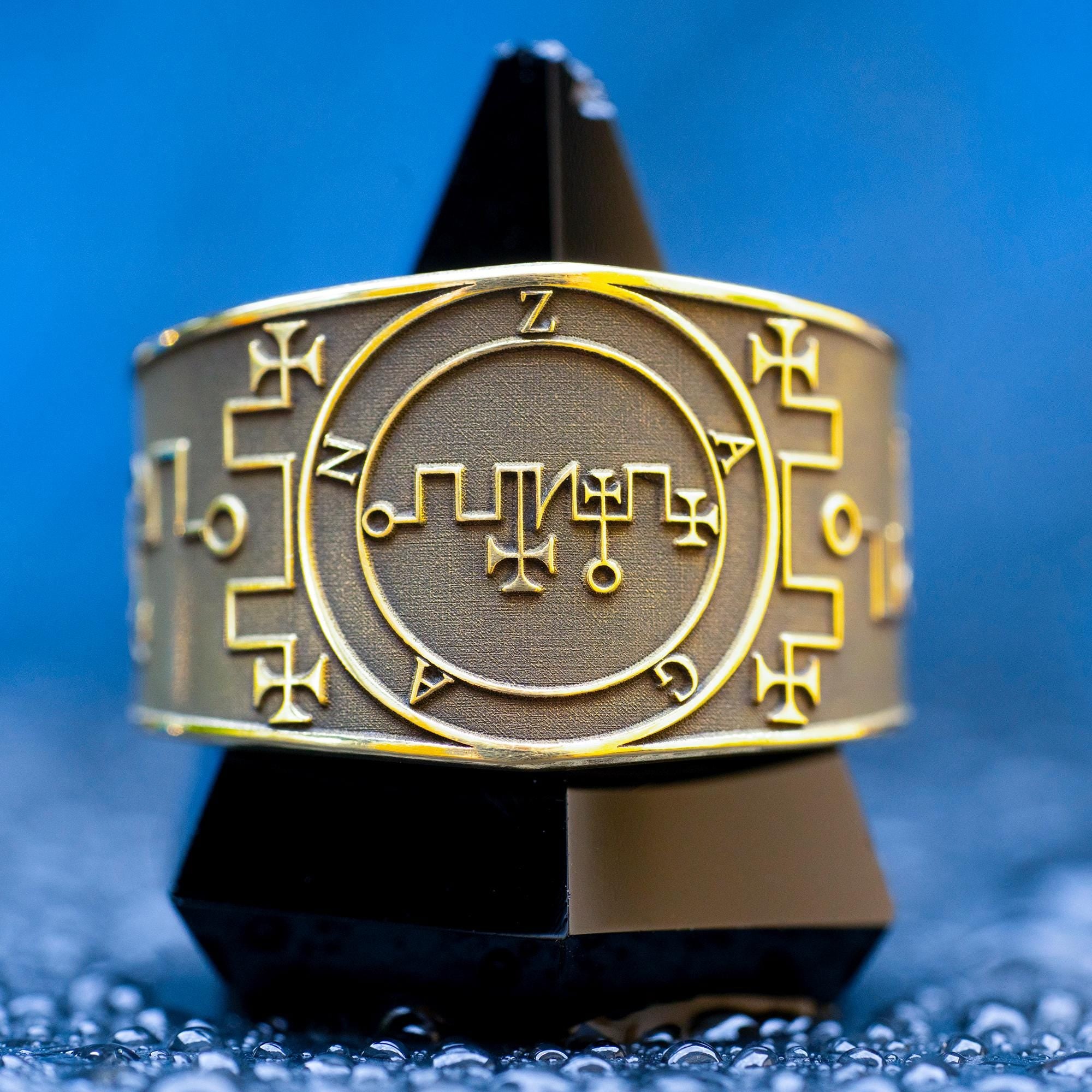 Zagan Brass Ring: Demon of Alchemy and Transmutation, Solomon kabbalah amulet, Occult Magic