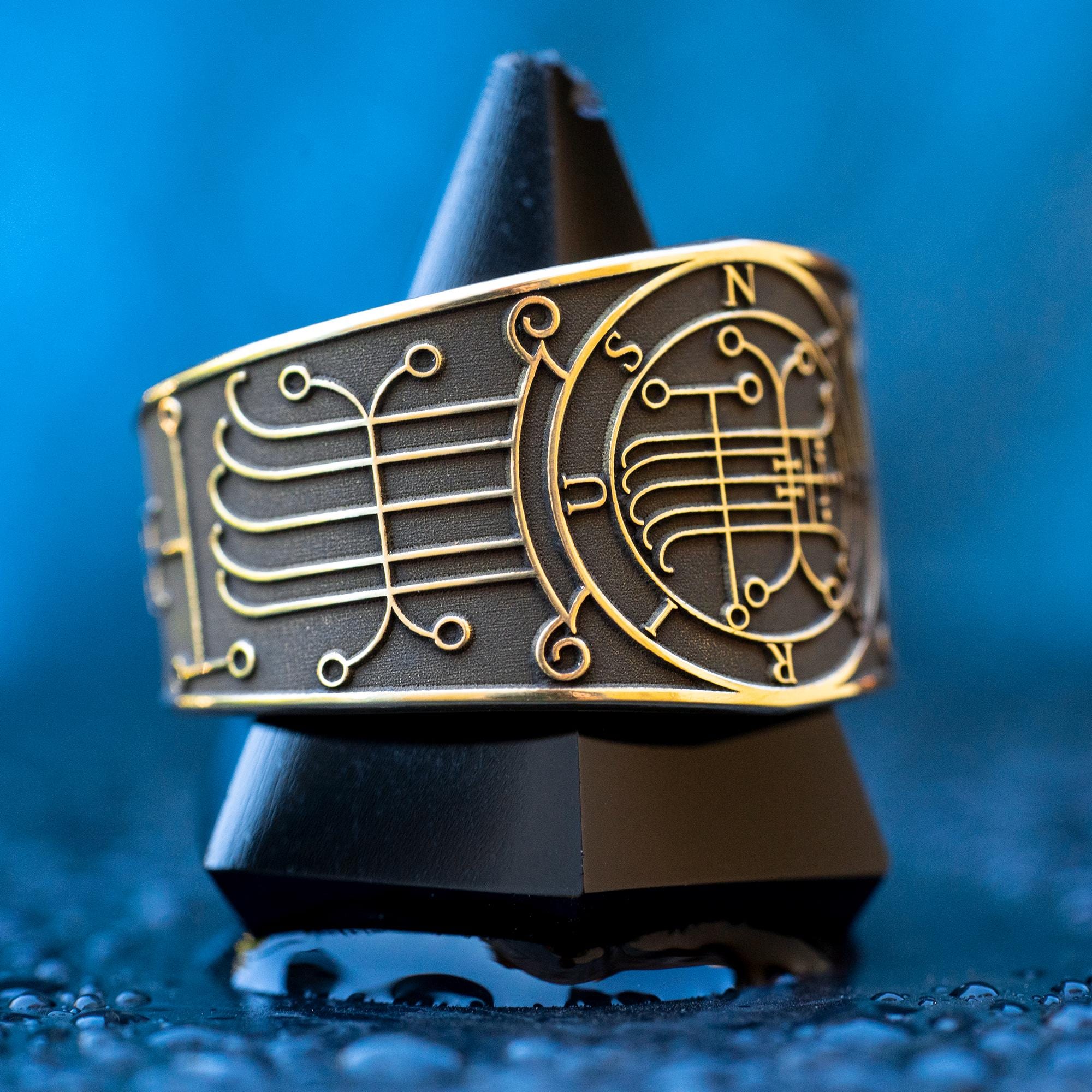 Naberius Seal Ring: Demon of Eloquence and Rhetoric, Solomon Goetia Kabbalah talisman