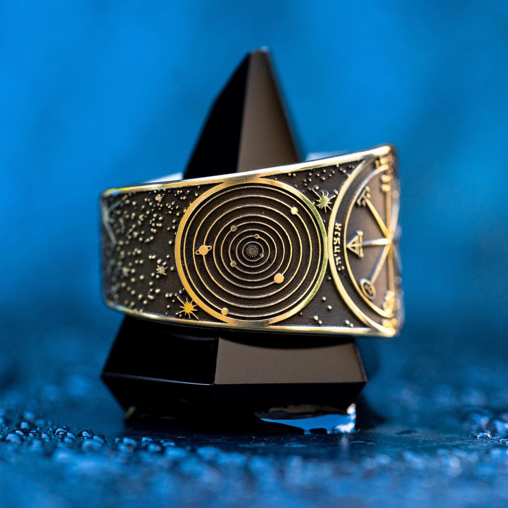 Goetia Third Pentacle of Saturn Ring: Kabbalah Amulet Talisman