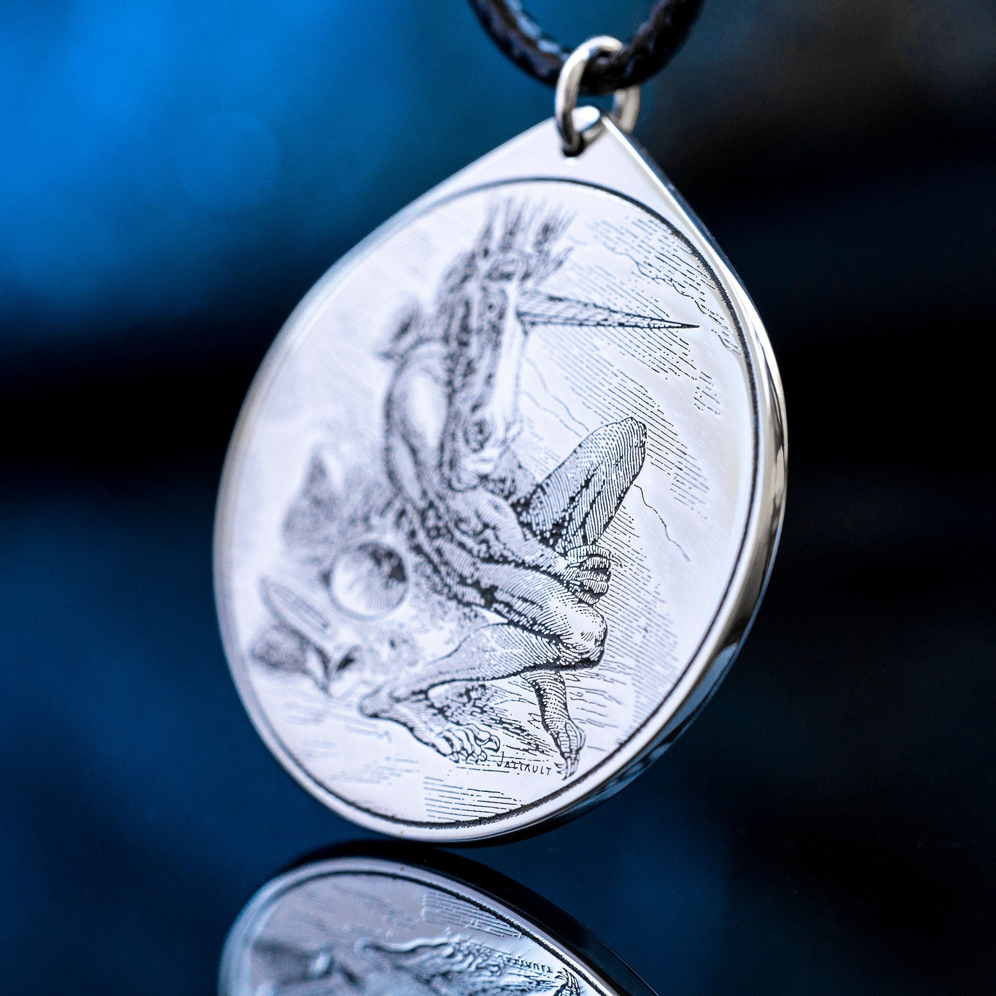 Amdusias Seal Pendant: Demon of Hidden Music and Resonance, Goetia Solomon Kabbalah Amulet