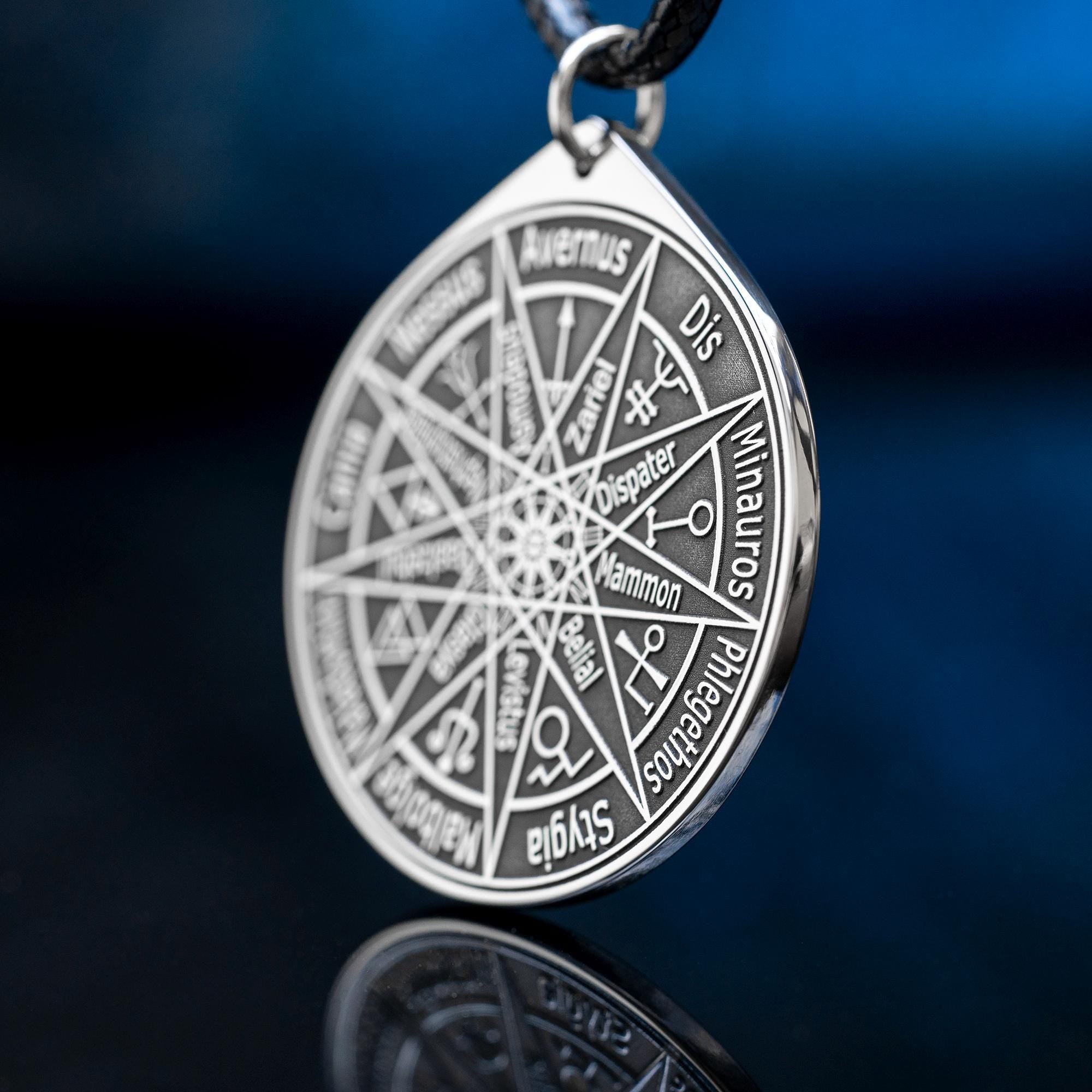 Nine Hells Compass:  Solomon Demons, kabbalah amulet occult magic goetia talisman