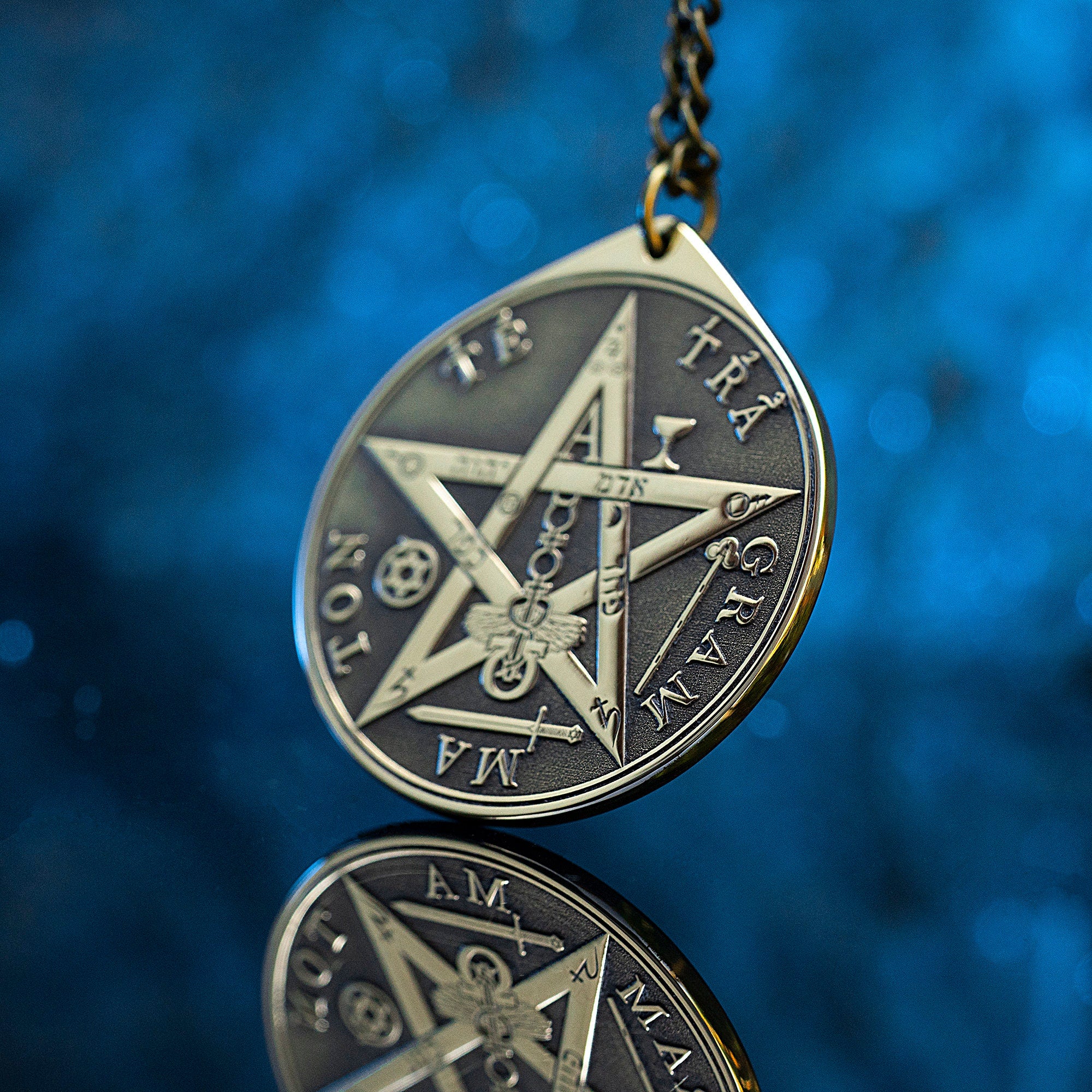 Tetragrammaton Pentagram Amulet: Goetia Solomon Seal Kabbalah Talisman