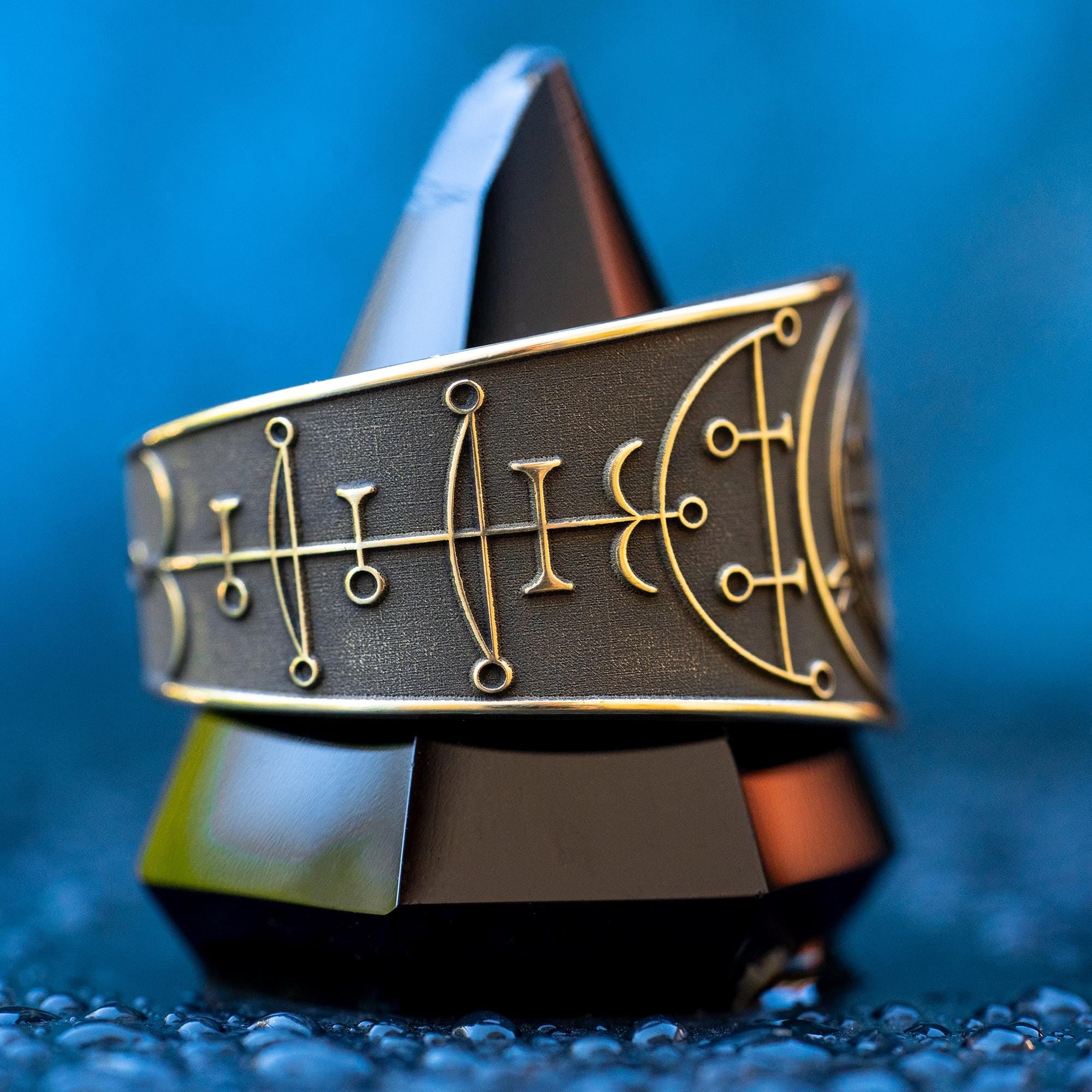 Duke Aim Seal Ring: Demon of True Answers, Solomon Amulet, Goetia Magic kabbalah occult