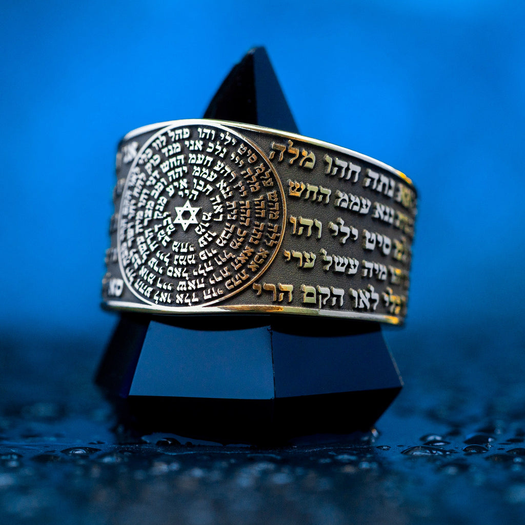 72 Names of God Ring: Sacred Energy, Divine Vibration, Solomon Goetia Kabbalah Amulet